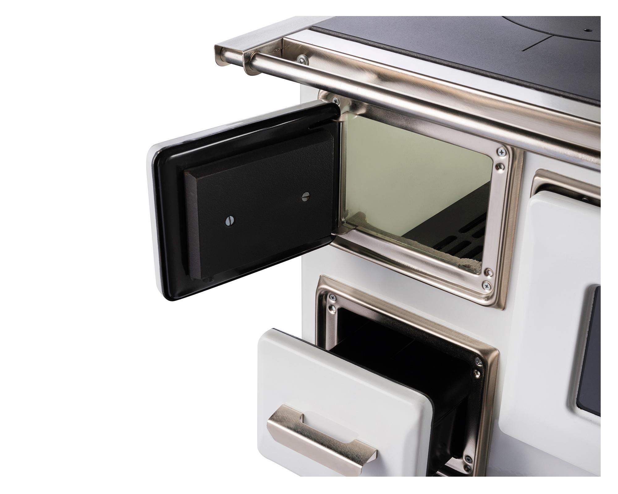 Cocina leña 9500W Angelina blanco-5