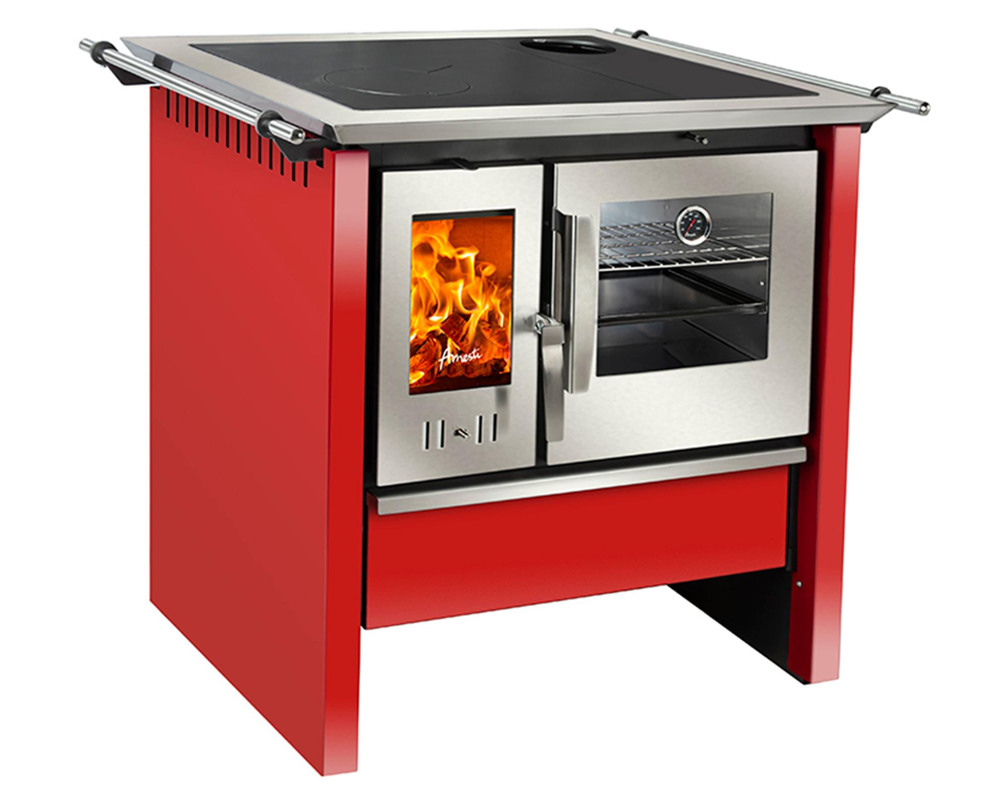 Cocina leña 9000W Allegra rojo-0