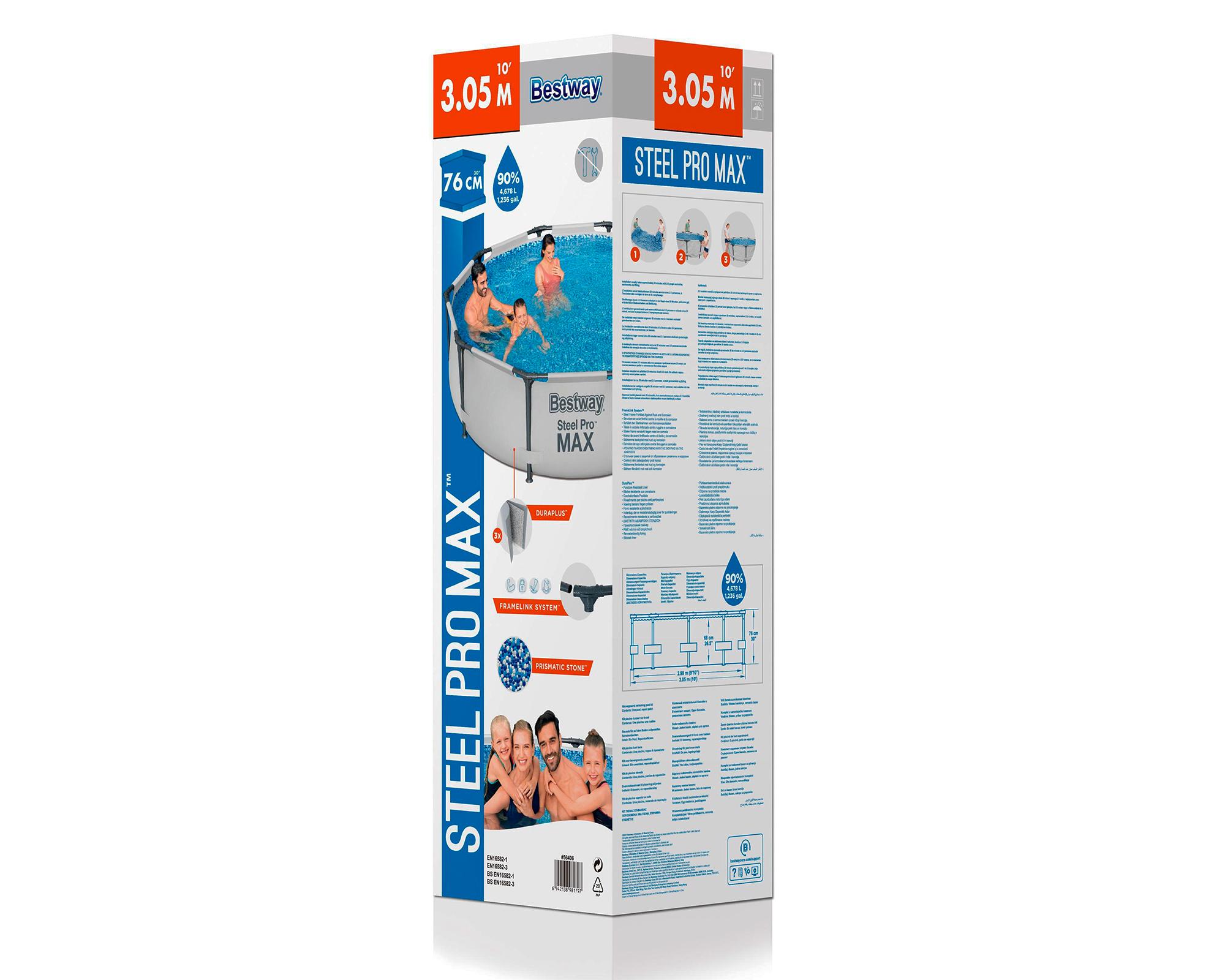 Piscina estructural 3,05 m 4678 litros Steel pro Bestway-4