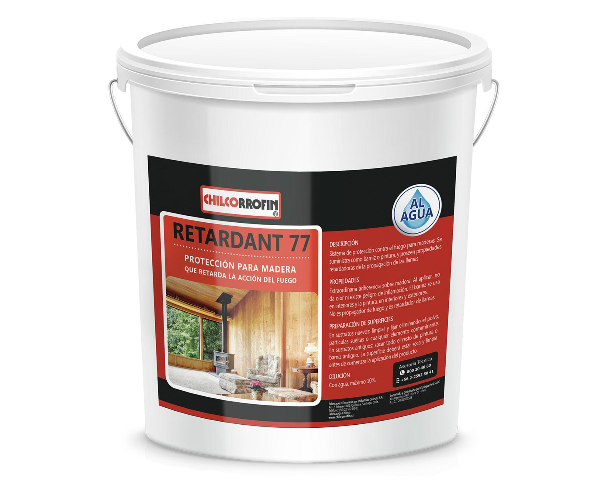 Esmalte al agua 1 galón Retardant 77 blanco mate Chilcorrofin-0