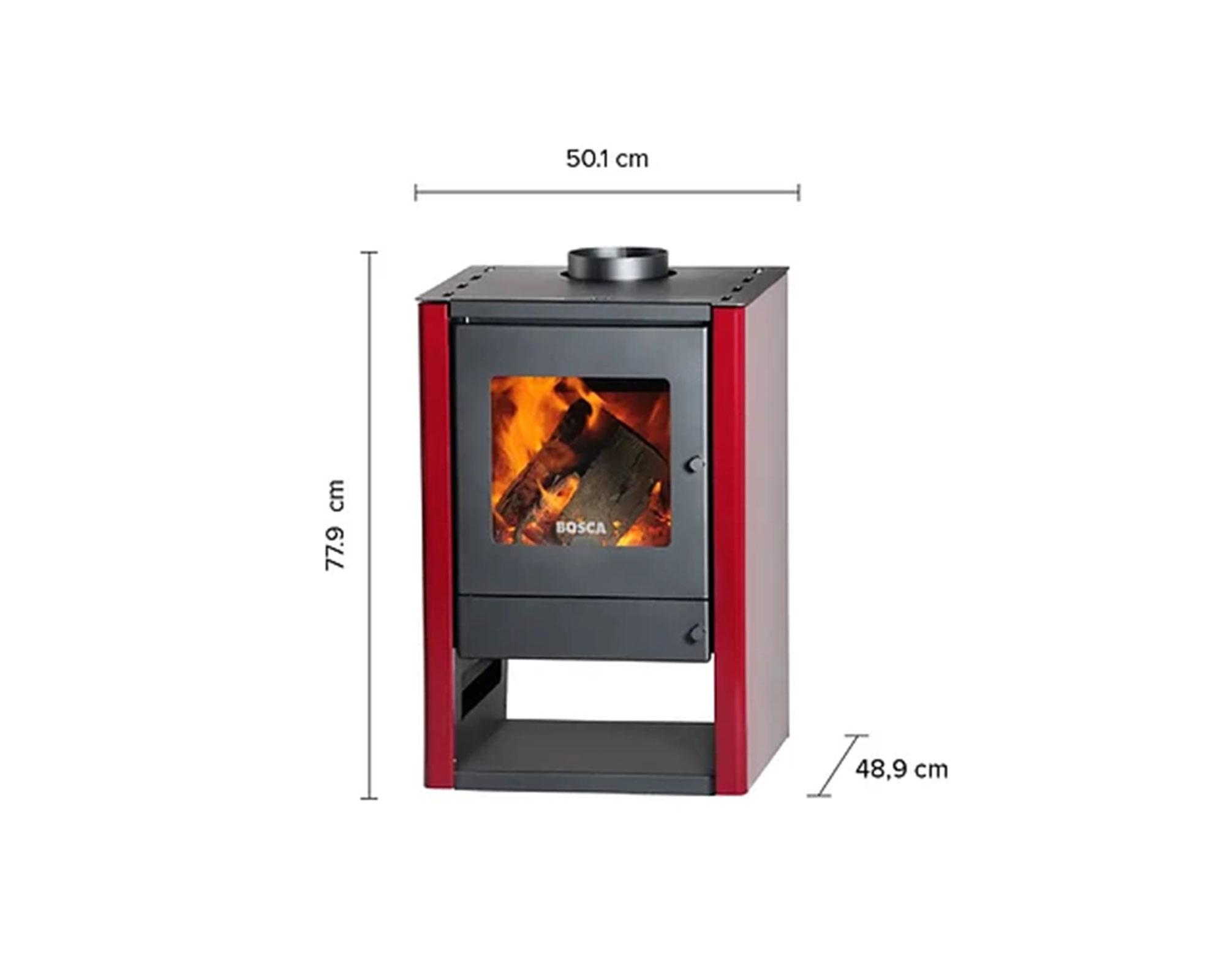 Calefactor a leña Gold 380 burdeo 10500 W-4