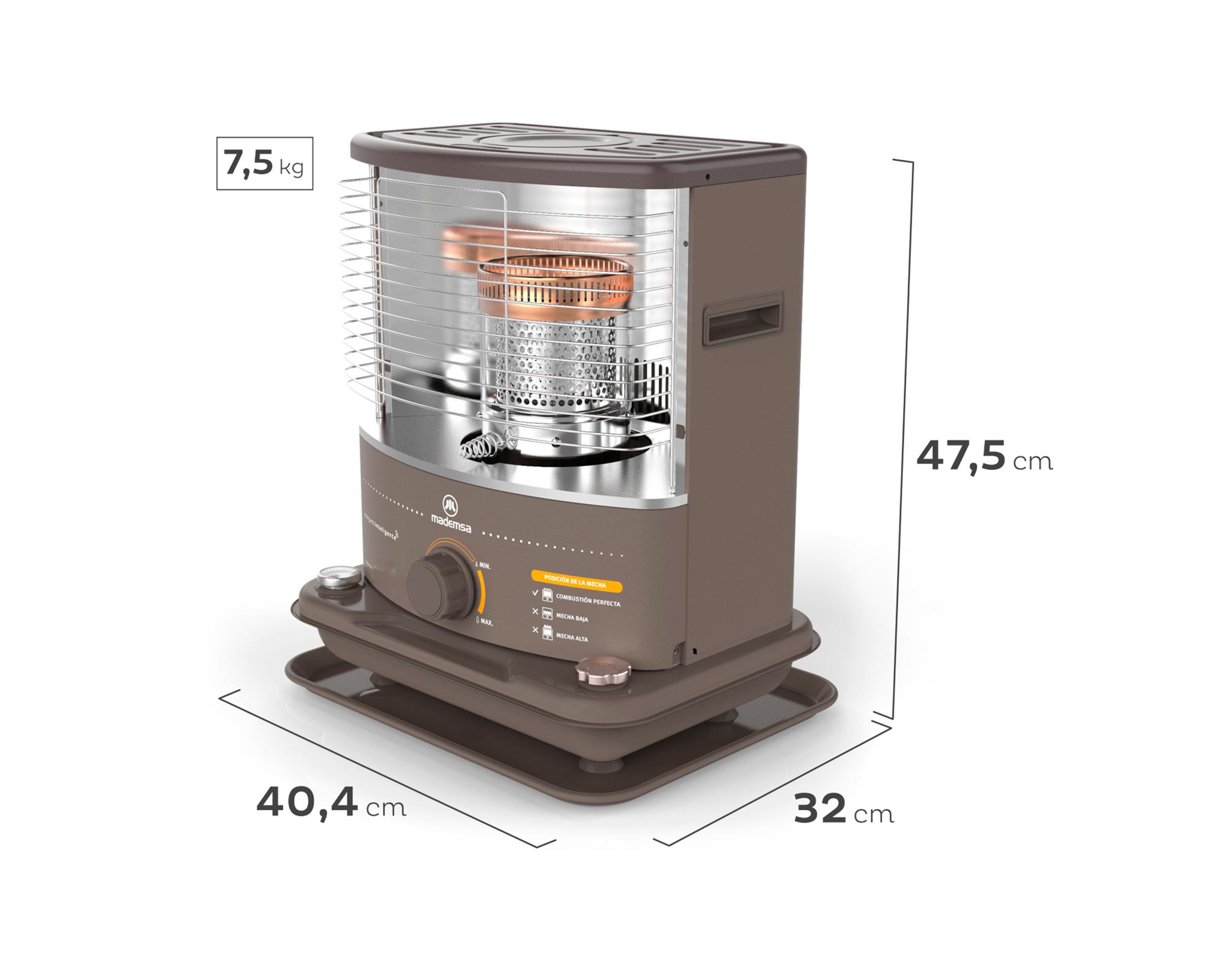 Estufa a parafina 2700W Foguita Pro silver-3