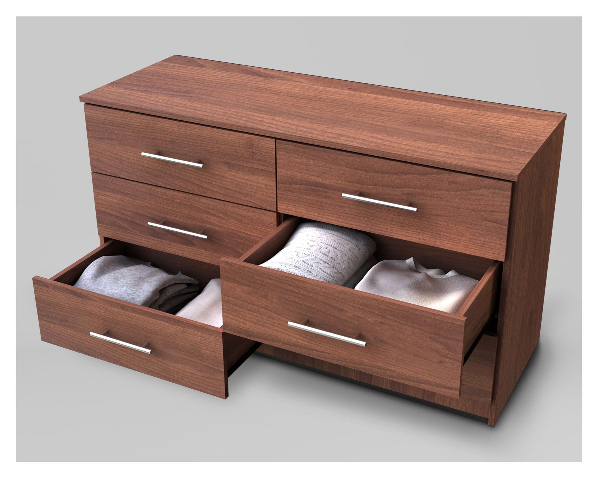 Cómoda 6 cajones Altair nogal amazónico Cic-2