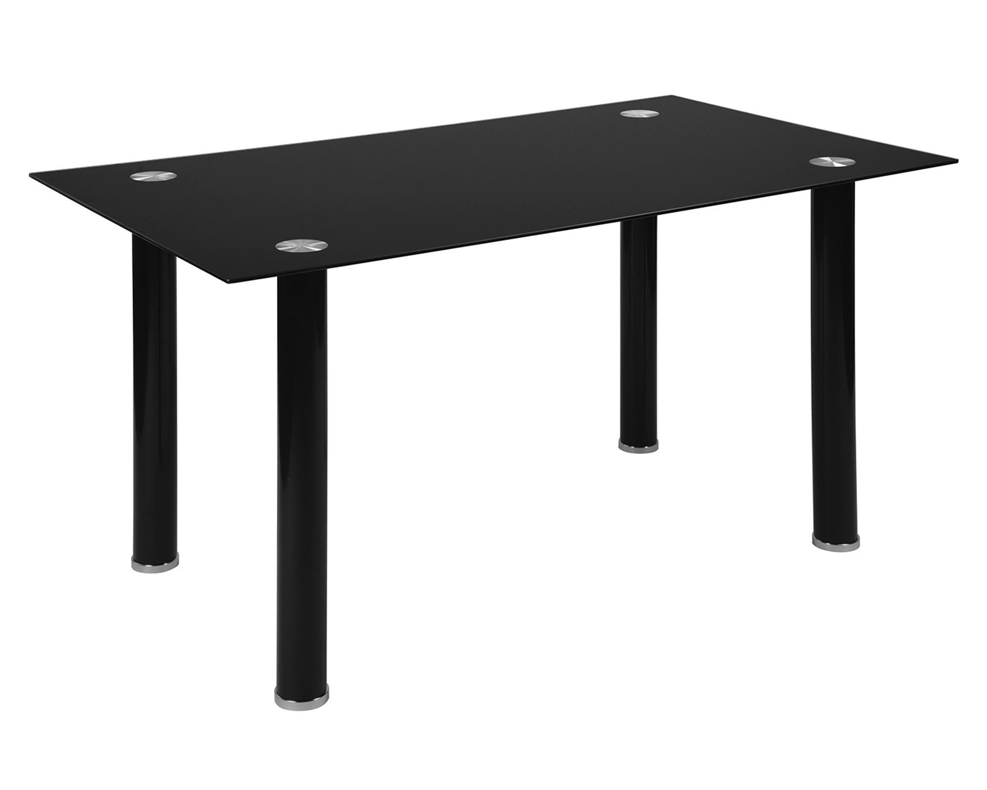Comedor 4 sillas vidrio negro-4