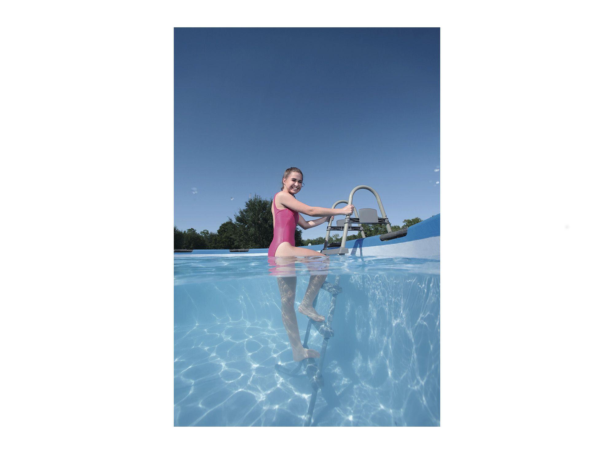 Escalera para piscina 122 cm 4 peldaños Bestway-2