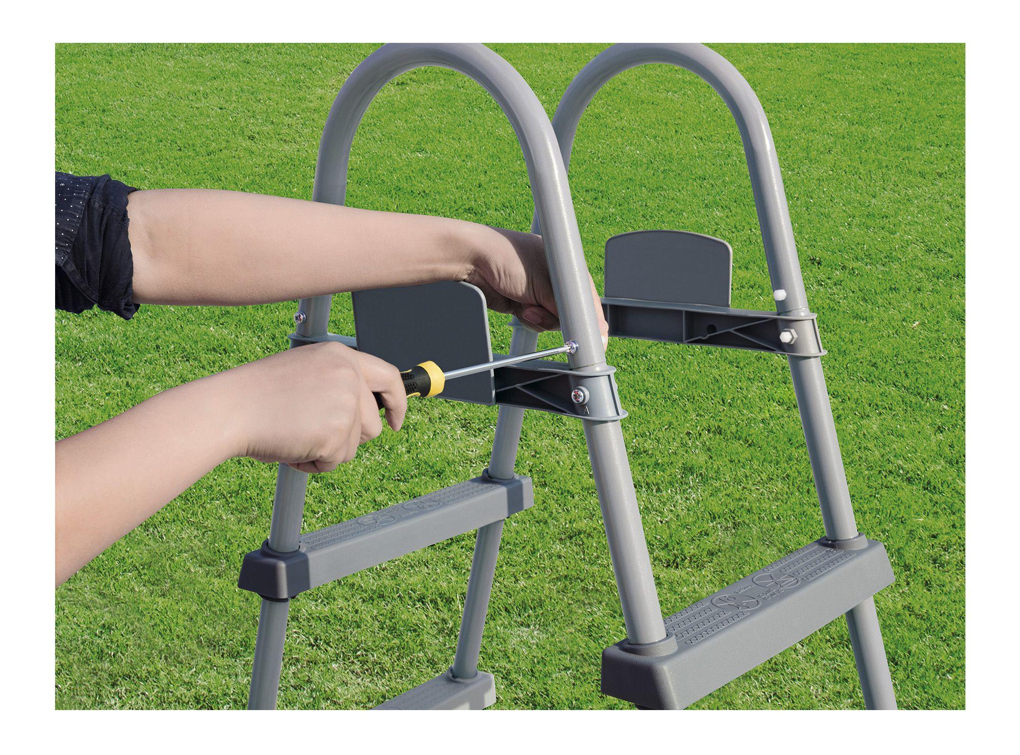 Escalera para piscina 122 cm 4 peldaños Bestway-4