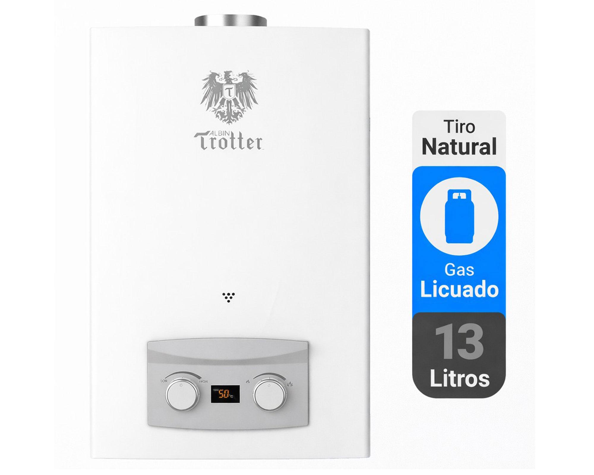 Calefont ionizado tiro natural 13 lt gas licuado ATMD Albin Trotter-0