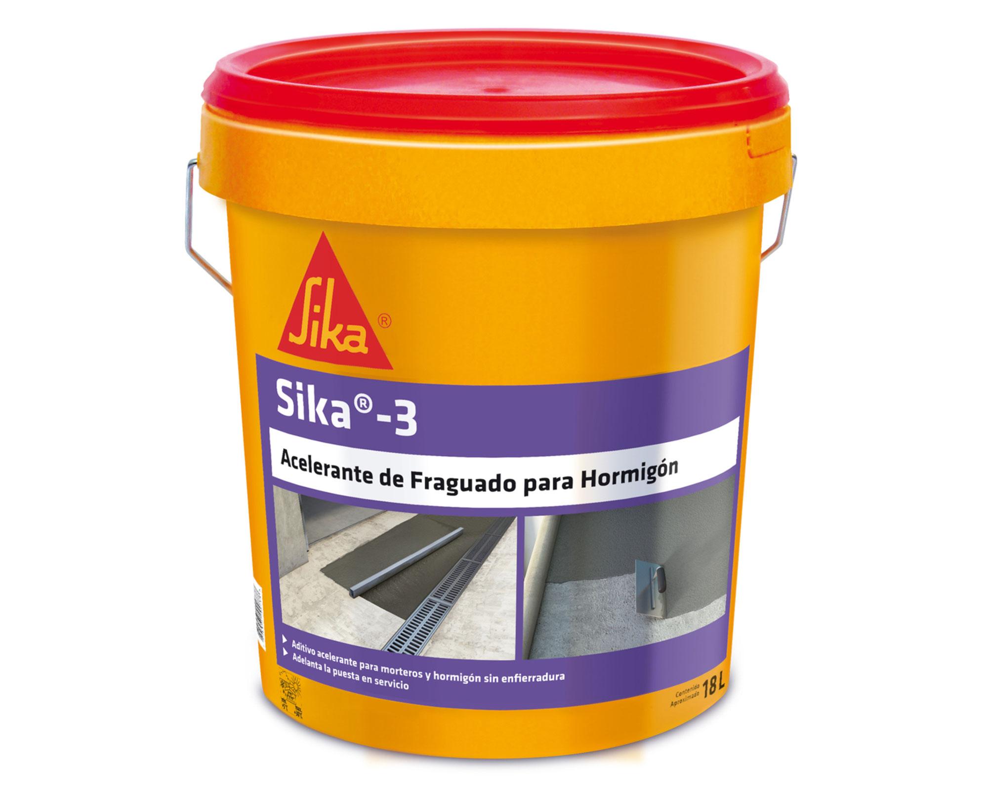 Acelerador de fraguado y endurecimiento 18 lts sika 3 Sika-0
