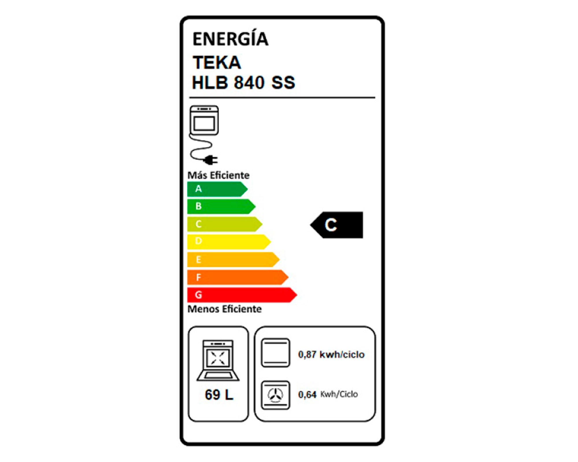 Horno empotrable 69 litros HLB-840 SS negro-6