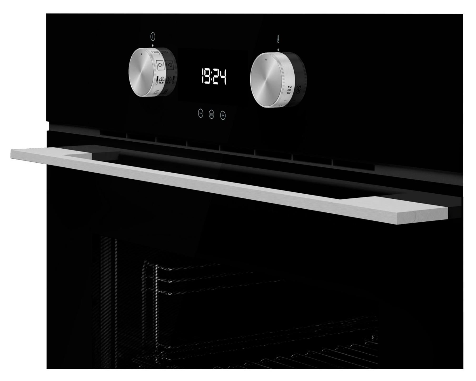 Horno eléctrico empotrado convector HLB-8300 BK negro 64 lt-4