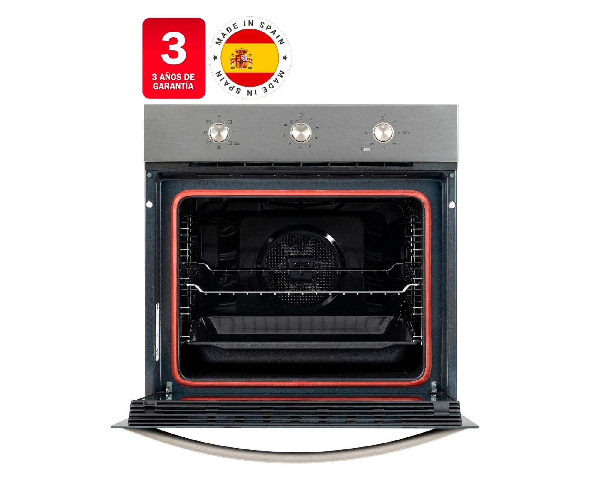 Horno eléctrico con convector HBB-6060 SS gris 63 lt-1