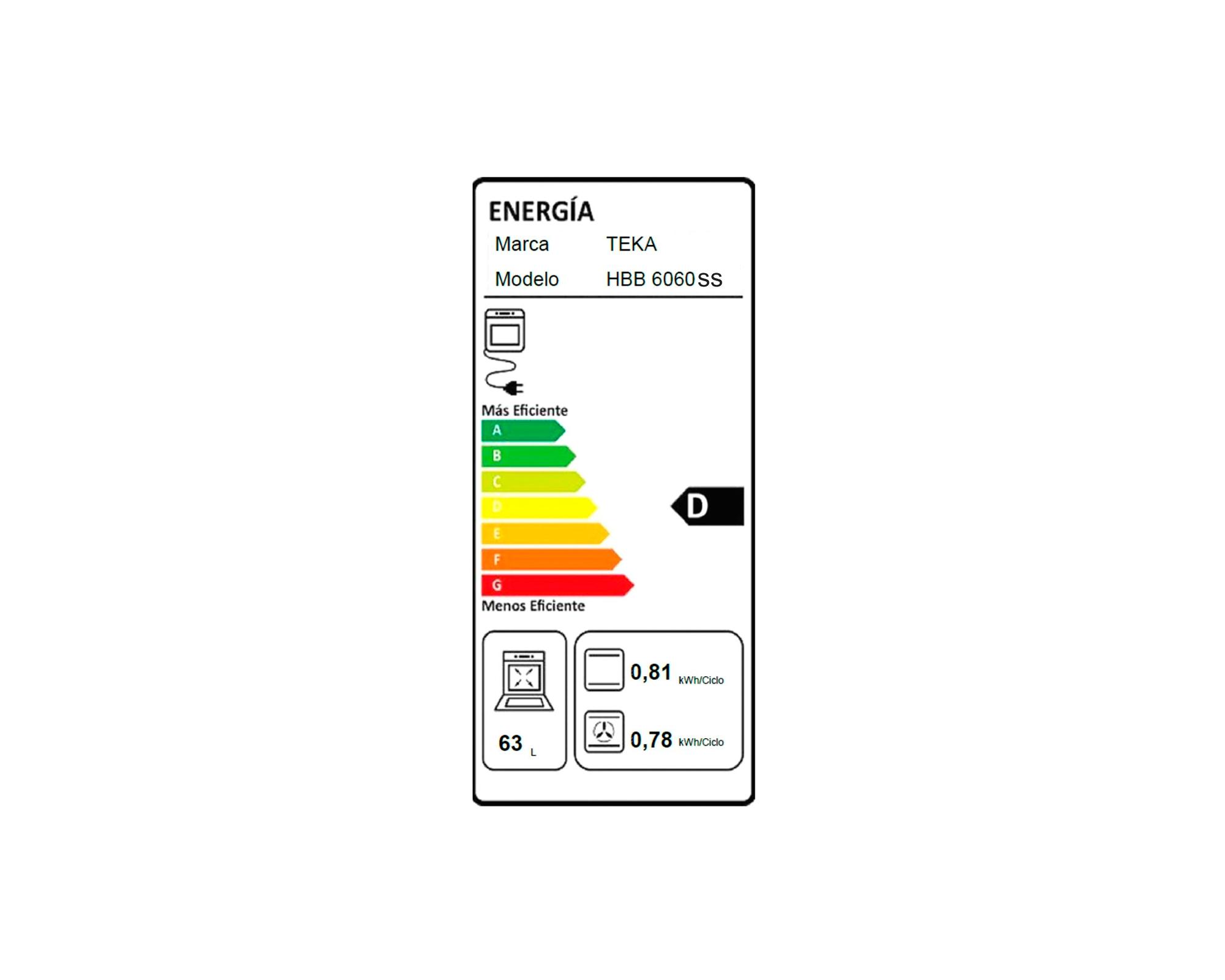 Horno eléctrico con convector HBB-6060 SS gris 63 lt-5