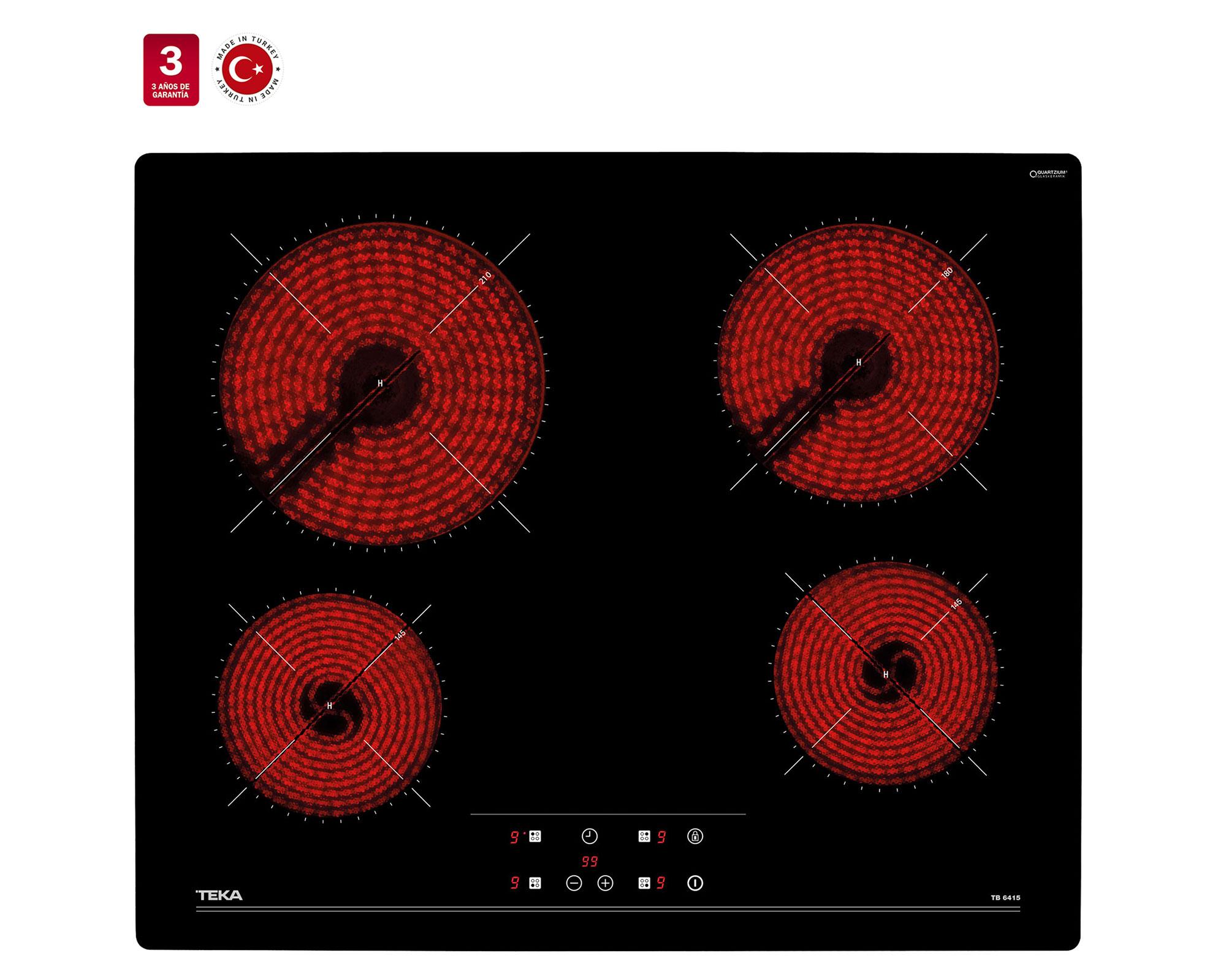 Encimera vitrocerámica TB 6415 4 quemadores-4