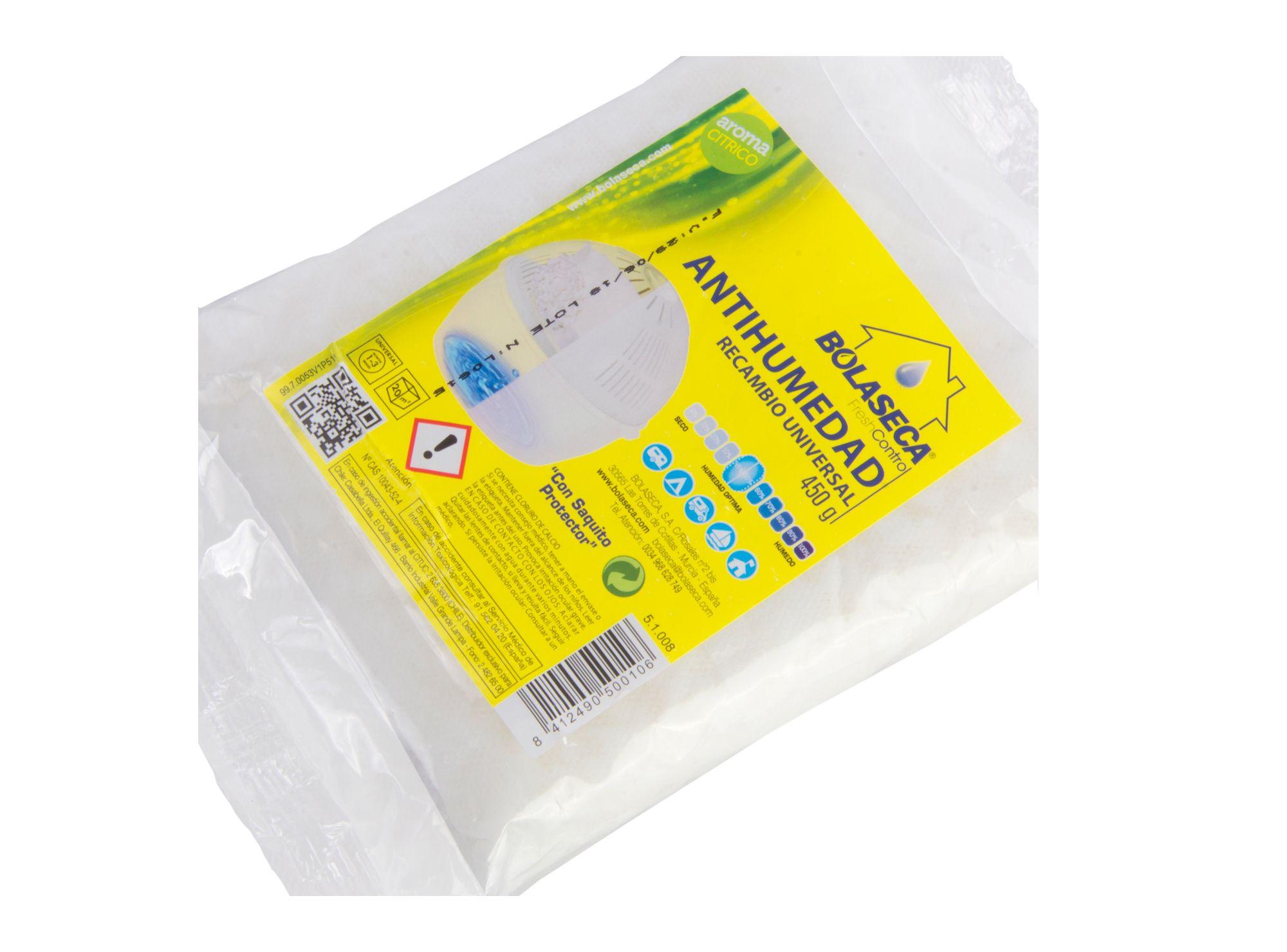 Recambio universal antihumedad saquito protector aroma cítrico x450g Bolaseca-2