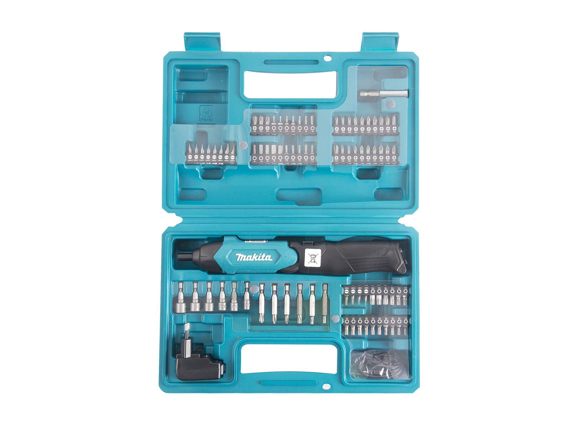 Atornillador inalámbrico 3.6V DF001DW + 81 accesorios Makita-2
