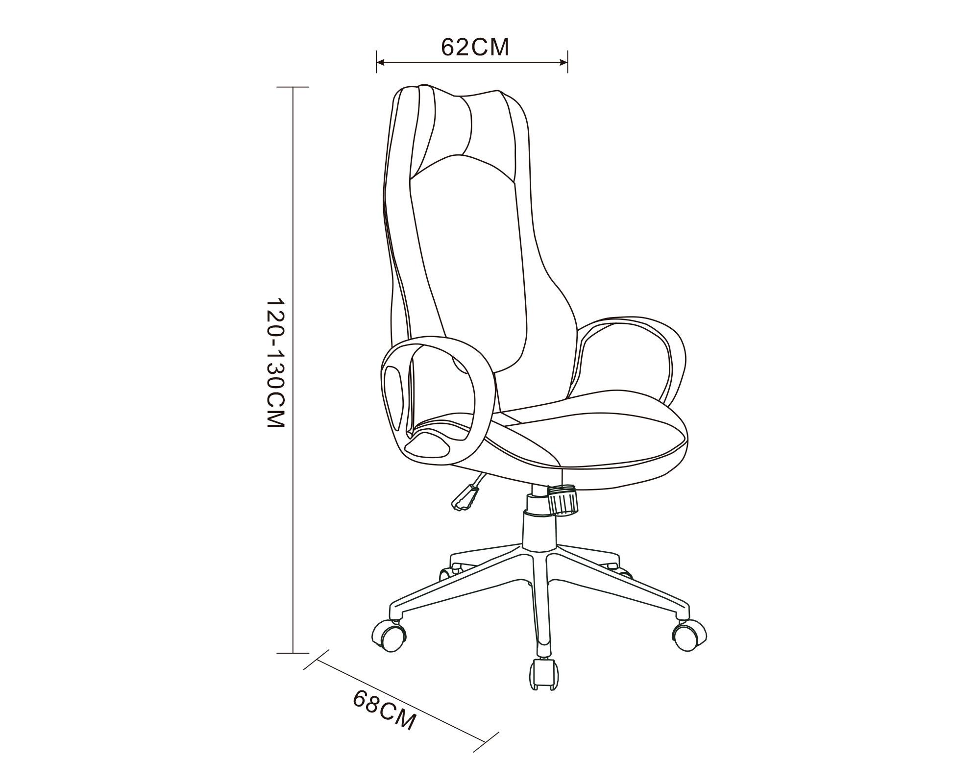 Silla de escritorio ejecutiva 8080 gris/negro M+Design-3