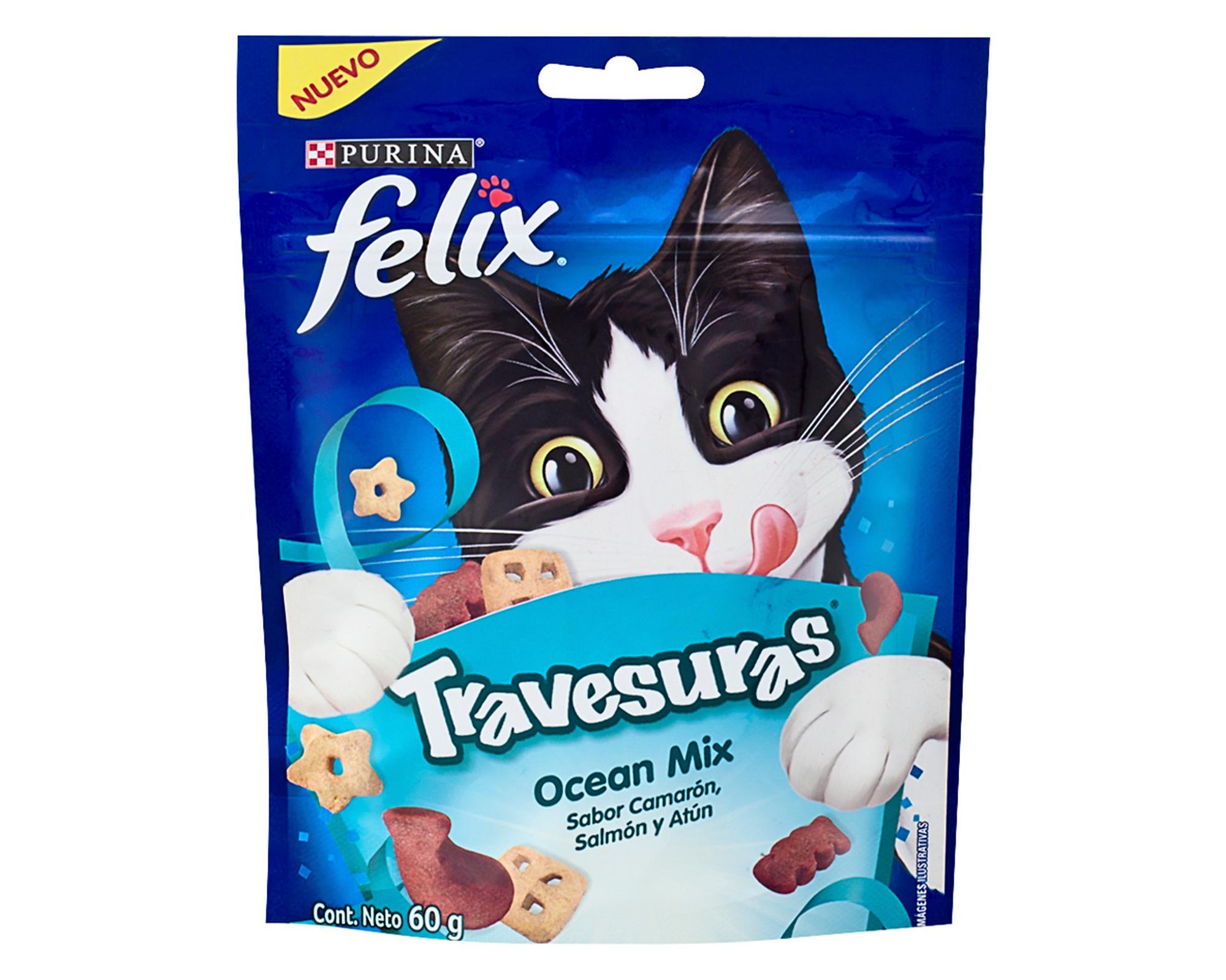 Snack para mascota adulto sabor camarón, salmón y atún 60 g-0