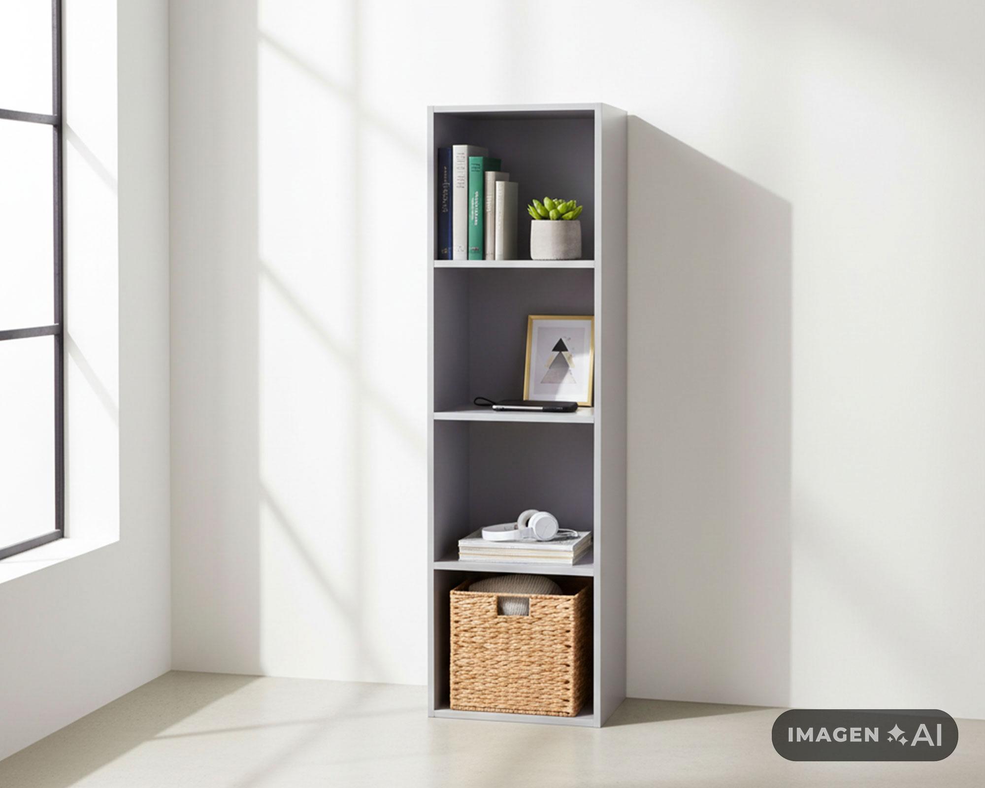 Librero 4 niveles gris M+Design-3