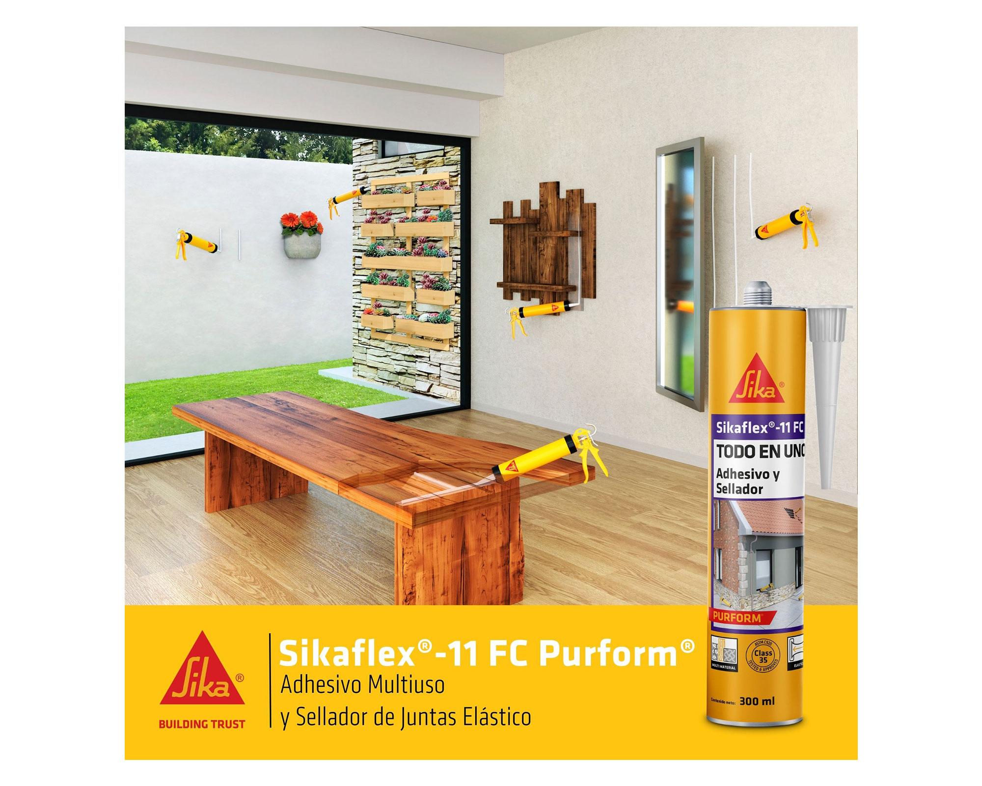 Sellador adhesivo 300 ml Sikaflex 11FC gris Sika-4