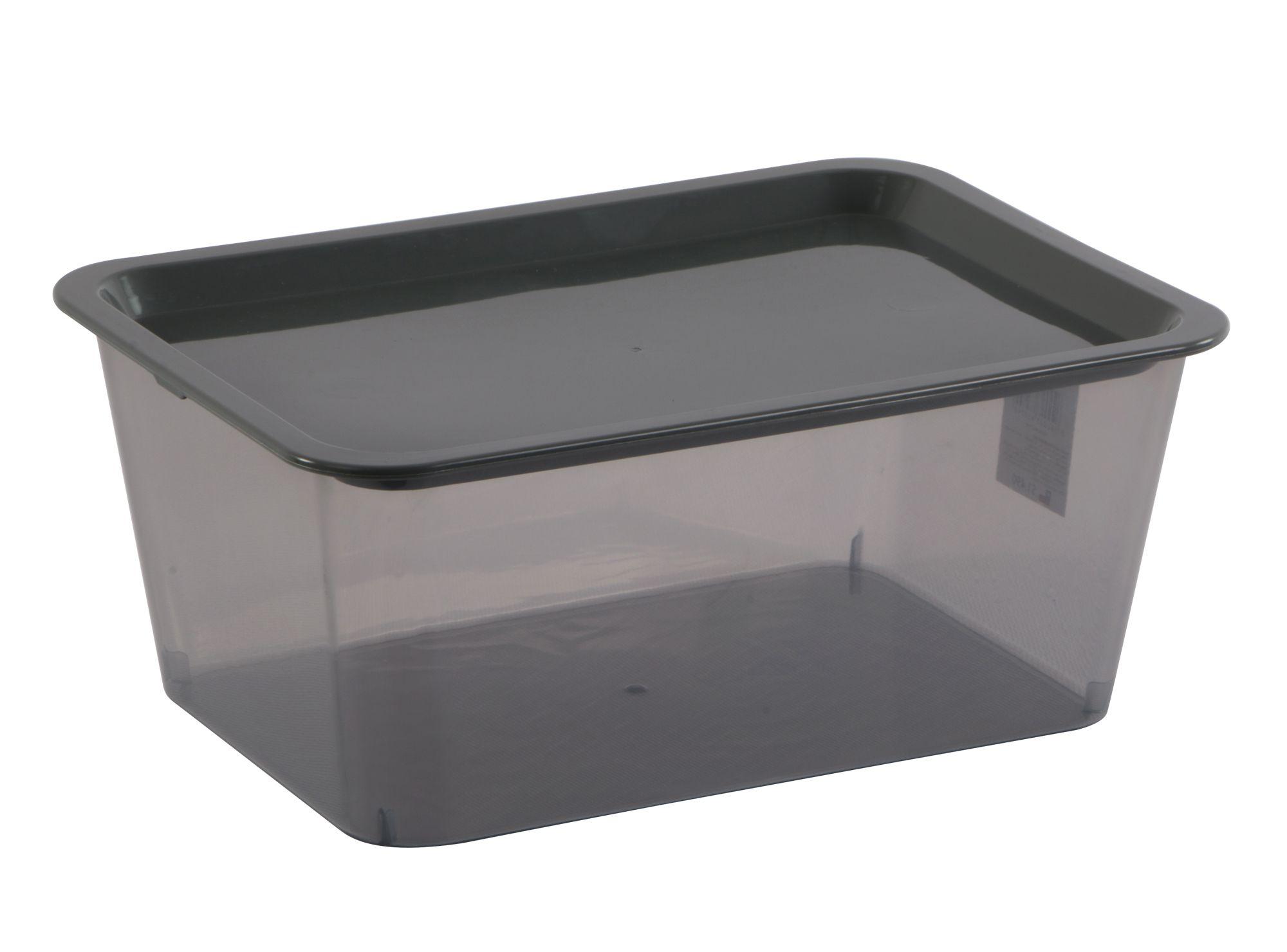 Caja organizadora gris plástica 6 lt-1