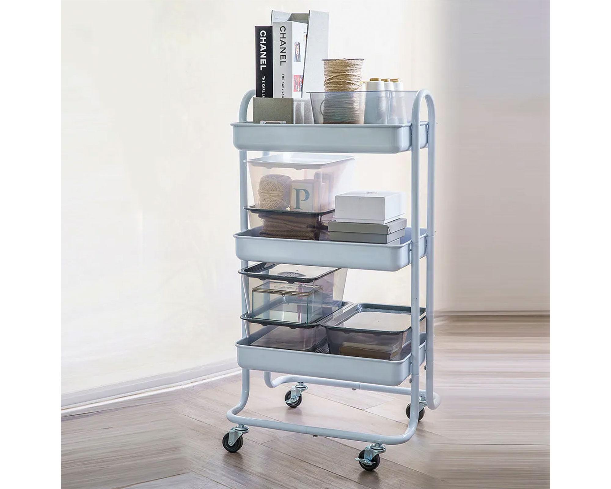 Caja organizadora gris plástica 6 lt-3