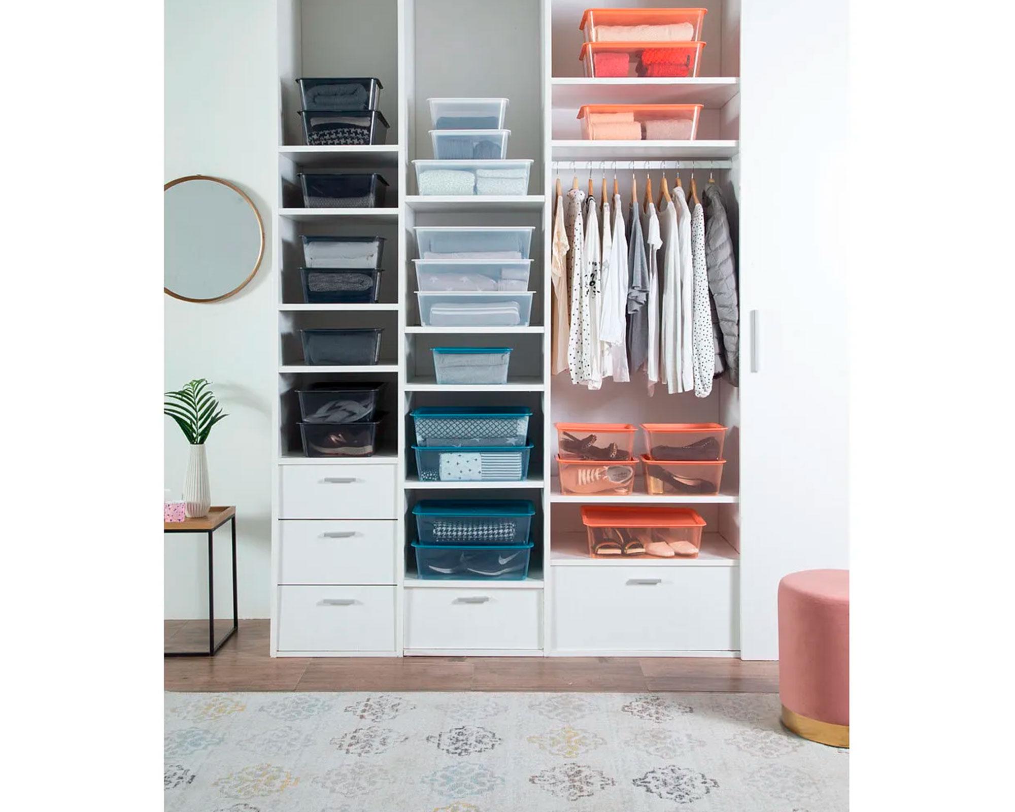 Caja organizadora gris plástica 6 lt-5