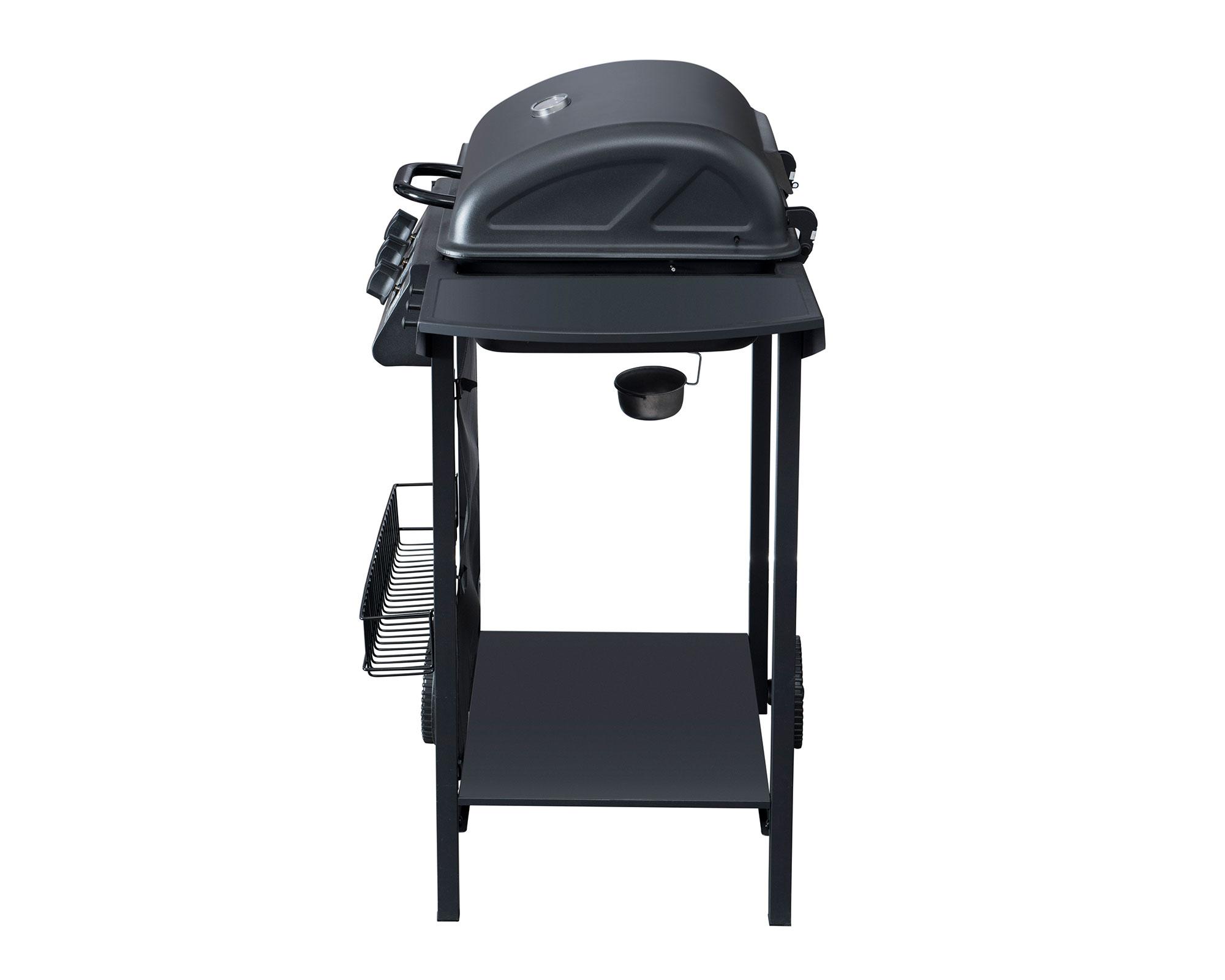 Parrilla a gas Boston 3 quemadores + quemador lateral BBQ Grill-4