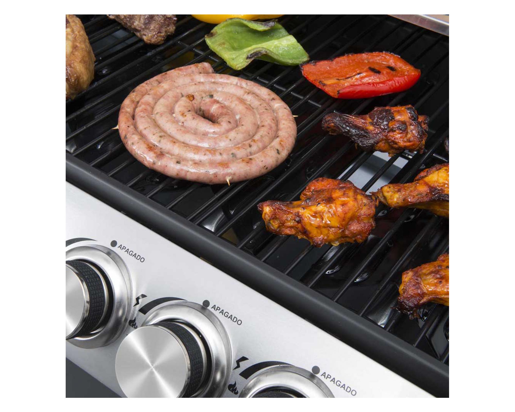 Parrilla a gas 4 quemadores + lateral Indiana BBQ Grill-13