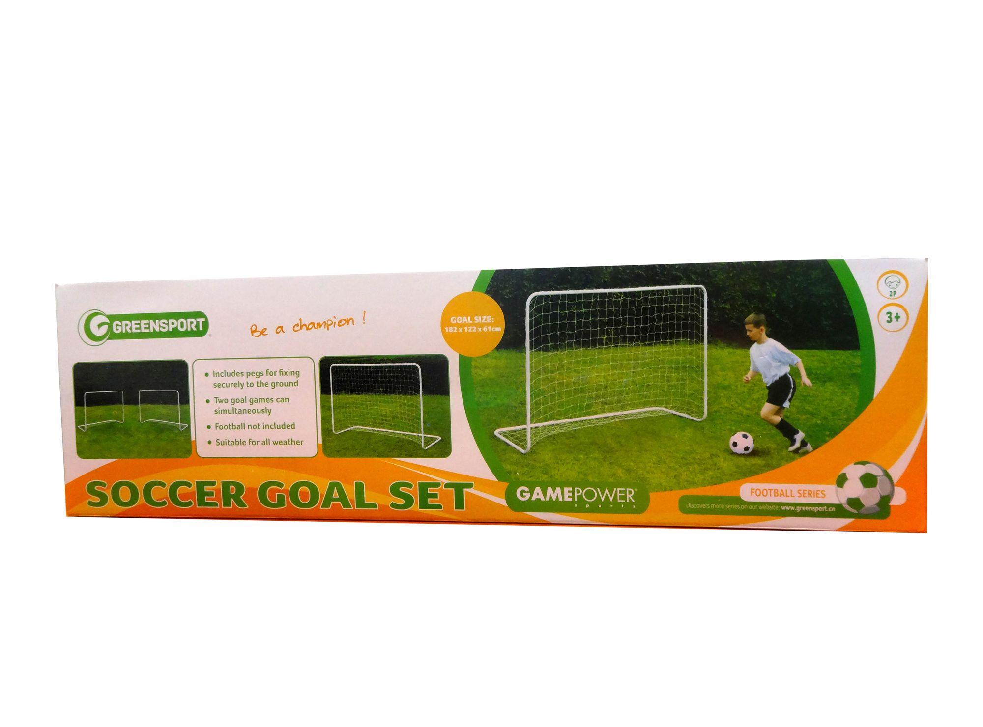 Set arcos futbol 122 x 182 x 61 cm GOLSET-182 metálico x2 unidades Gamepower-1