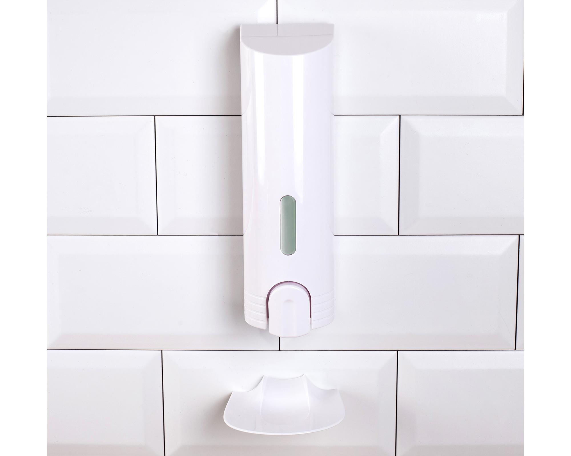Dispensador jabón pared 380 ml blanco Cotidiana-2