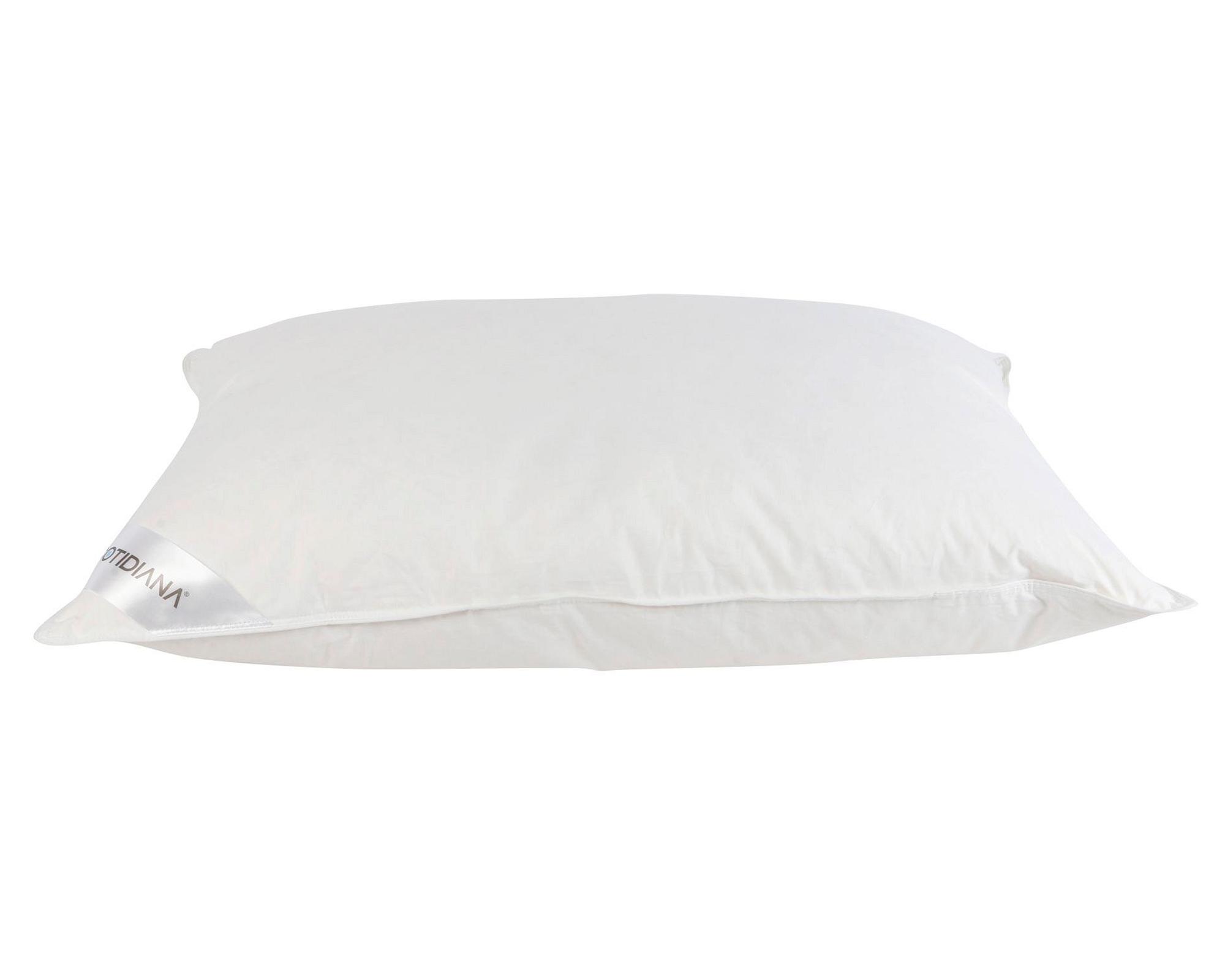 Almohada plumas 70x50 cm 233 hilos Premium blanco Cotidiana-0