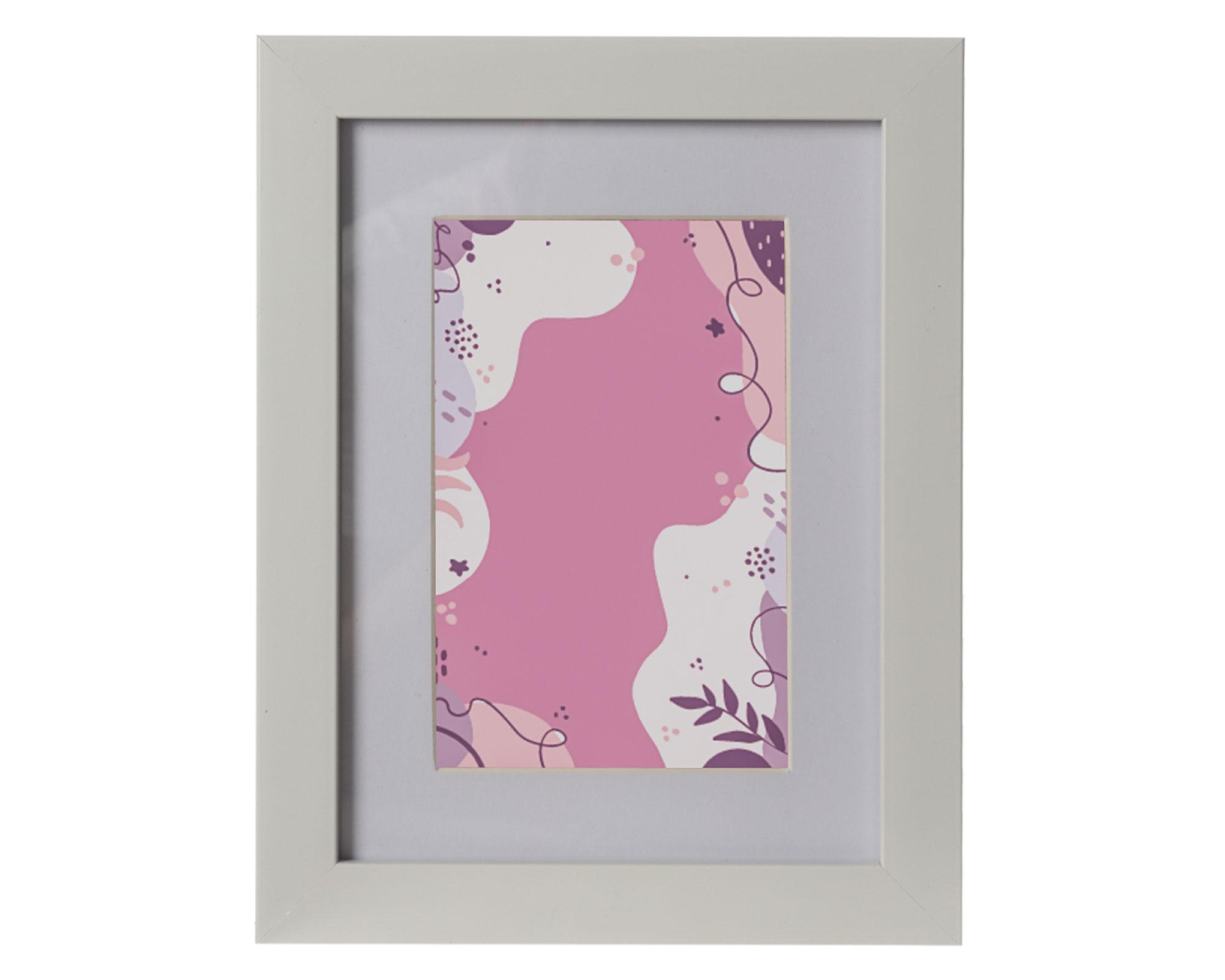 Marco foto 10x15 cm Paspartú blanco Cotidiana-0