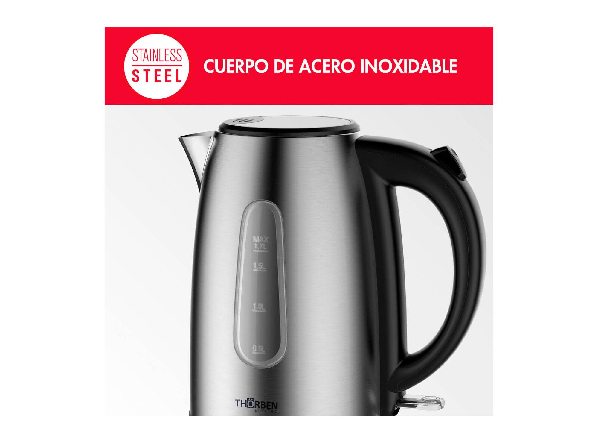 Hervidor 1,7 litros Thor steel 1700 inox Thorben-2
