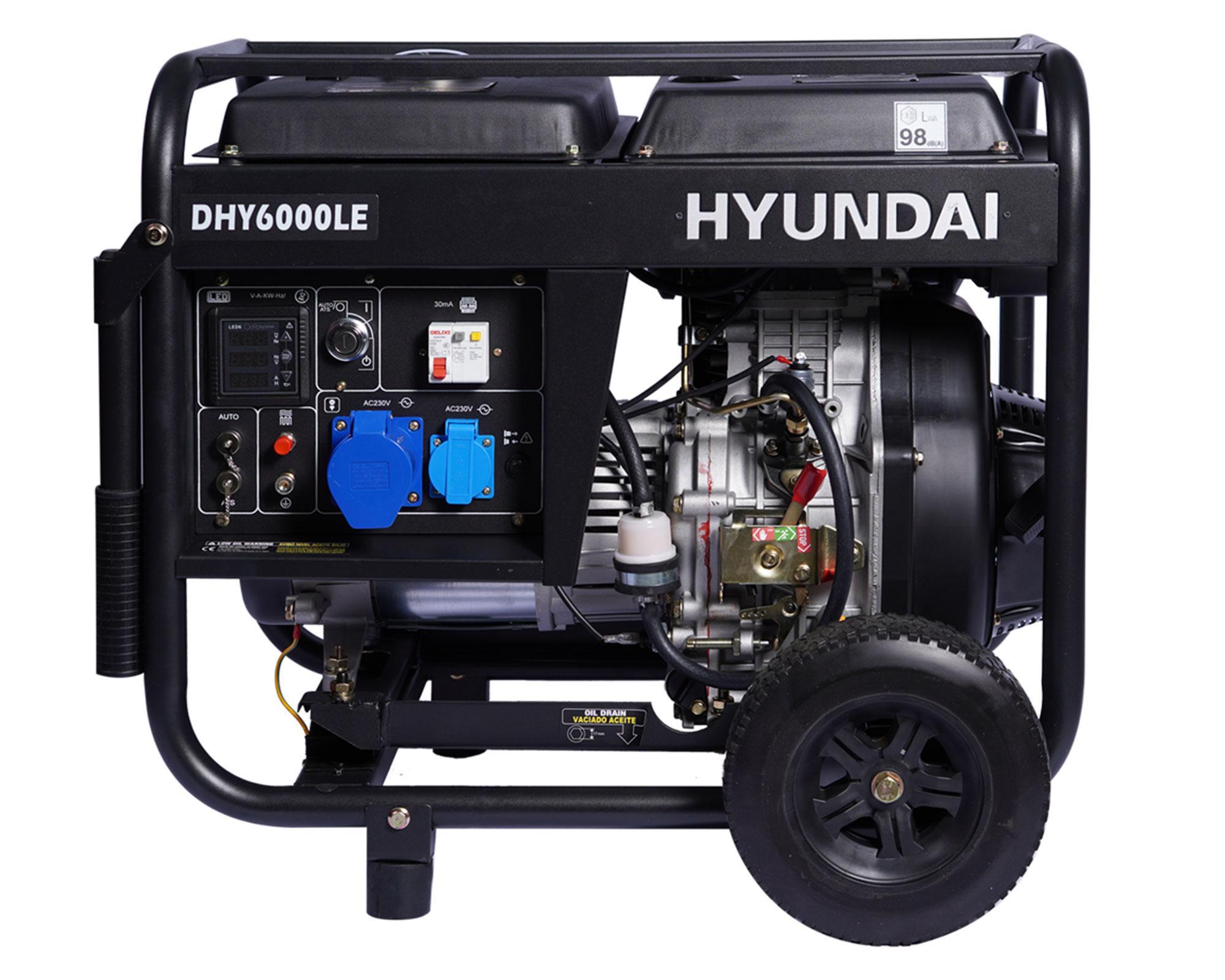 Generador a diesel eléctrico/manual 5500W 14 lt 78DHY6000LE Hyundai-0