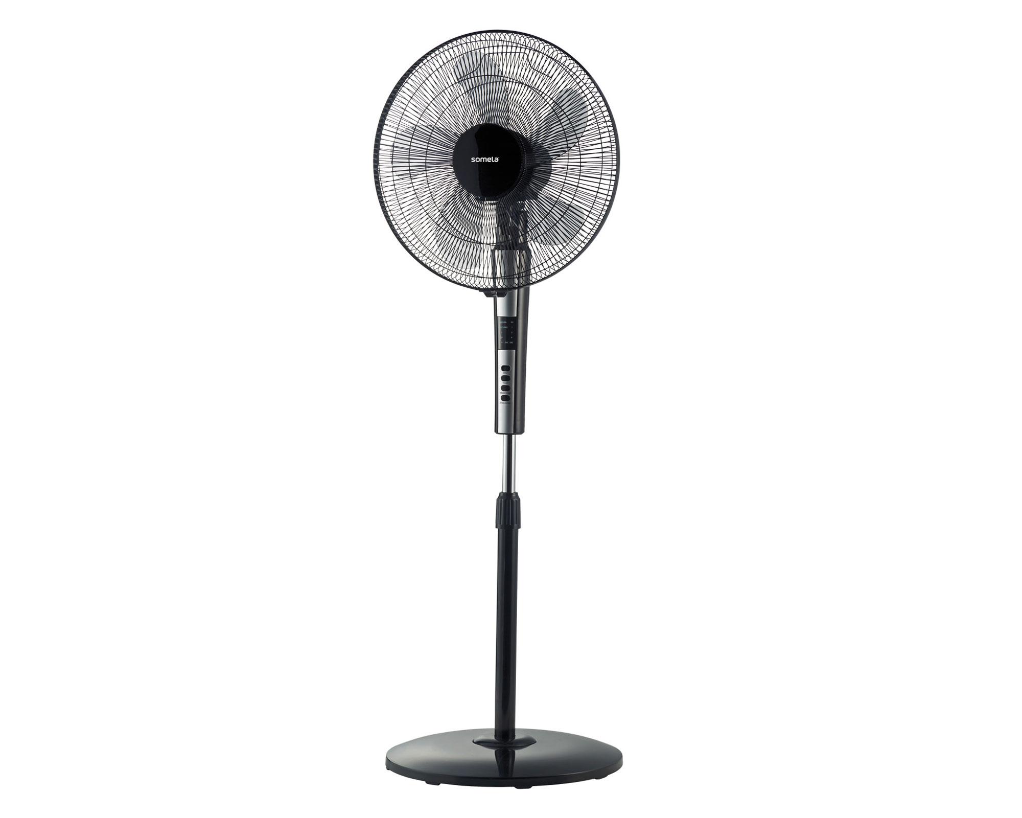 Ventilador pedestal 16'' Wind Breeze 2 en 1 negro Somela-0