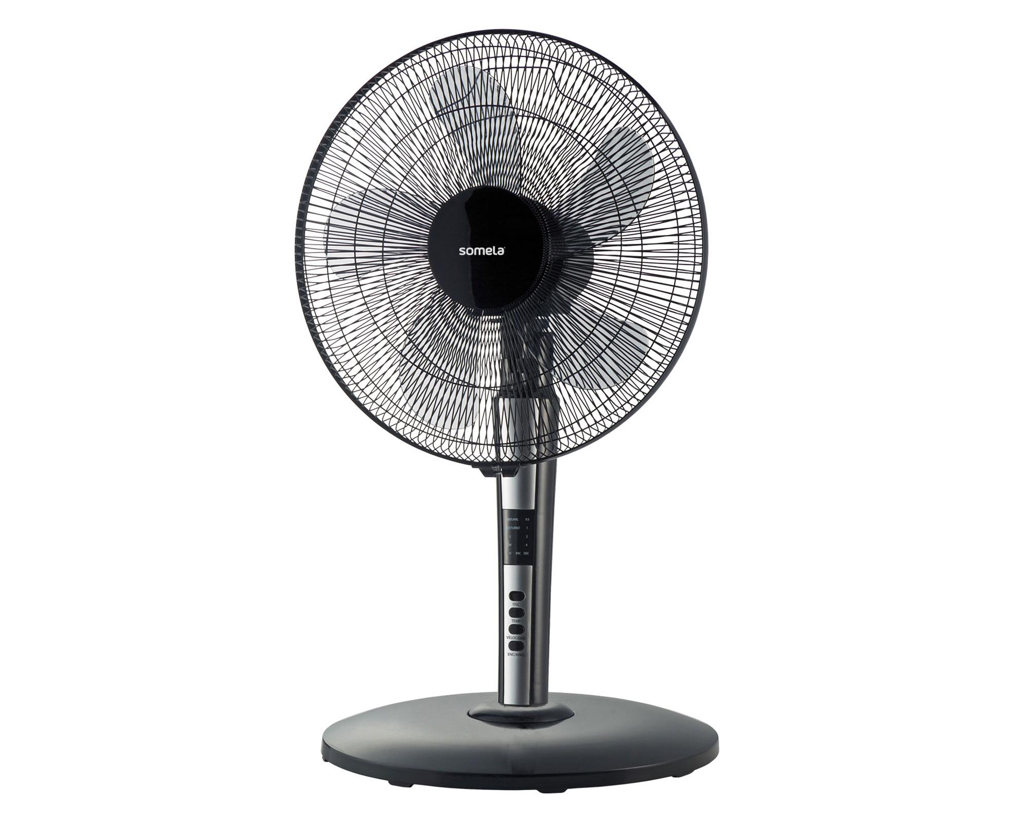 Ventilador pedestal 16'' Wind Breeze 2 en 1 negro Somela-1
