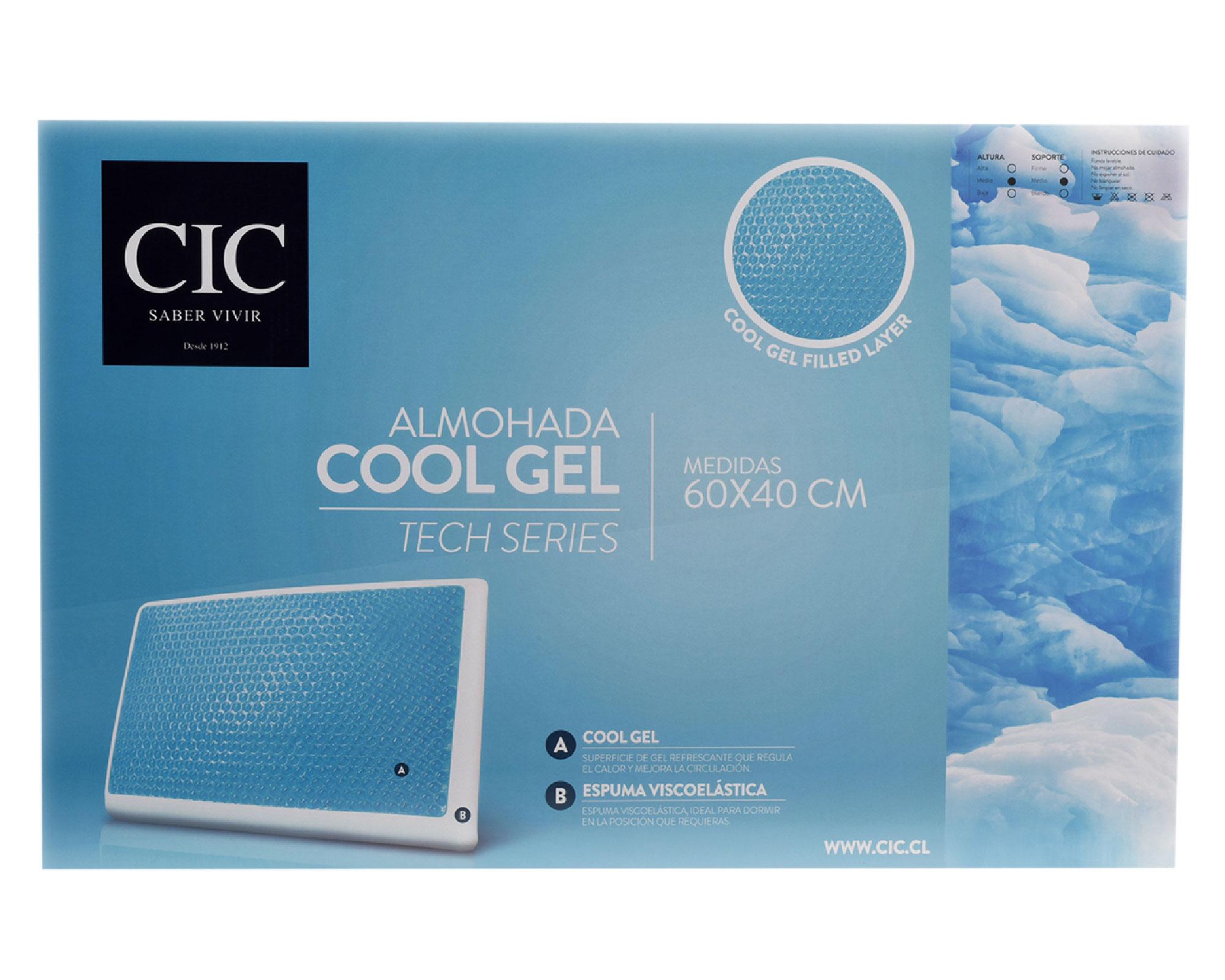 Almohada viscoelástica 40x60 cm Cool gel tech series Cic-5