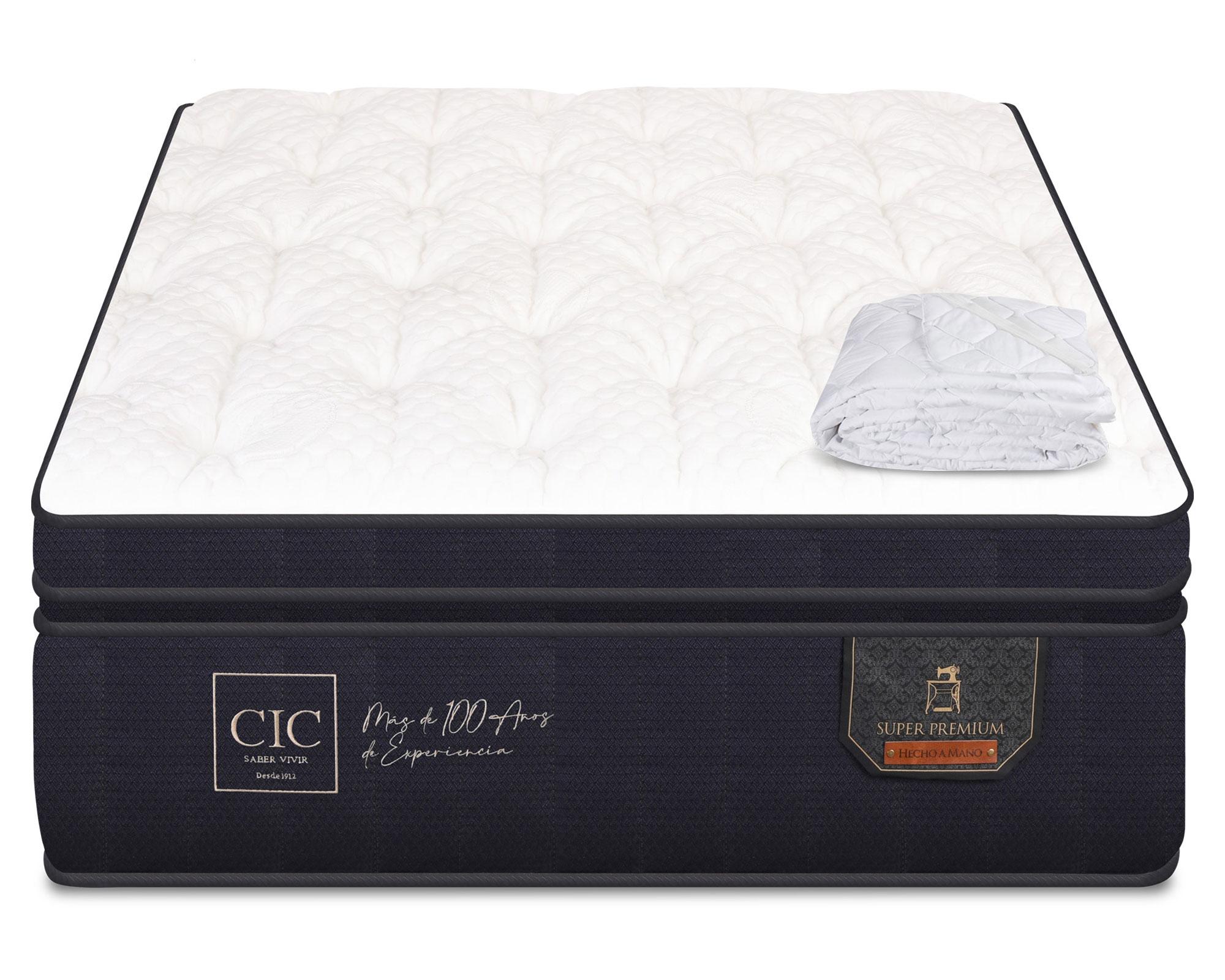Colchón 1.5 plazas x 190 cm Súper premium + cubrecolchón Cic-0