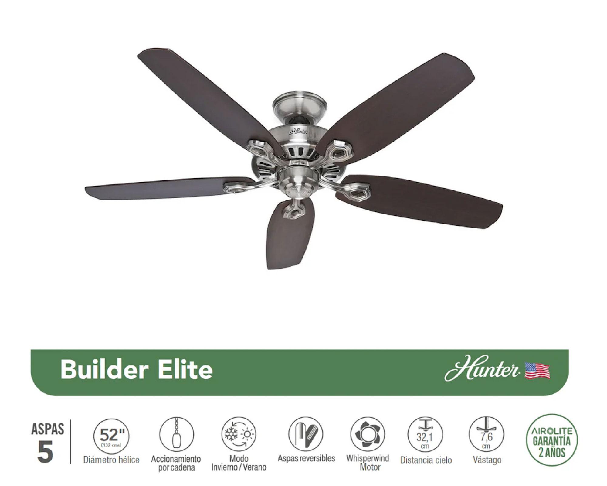 Ventilador de techo Builder Elite 5'' 80 W 10 kg-2