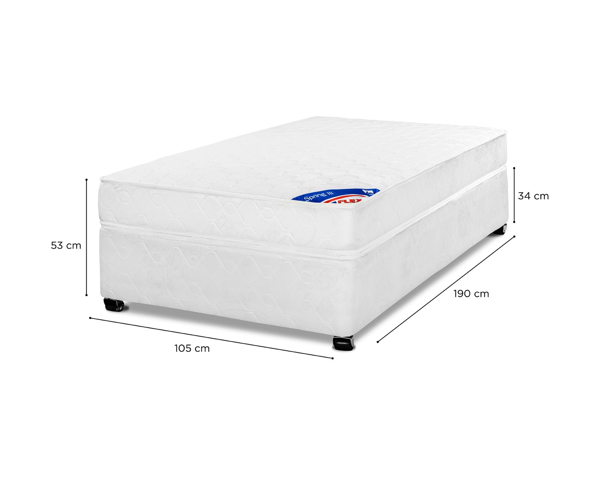 Cama americana 1.5 plazas x 190 cm Spring III-10