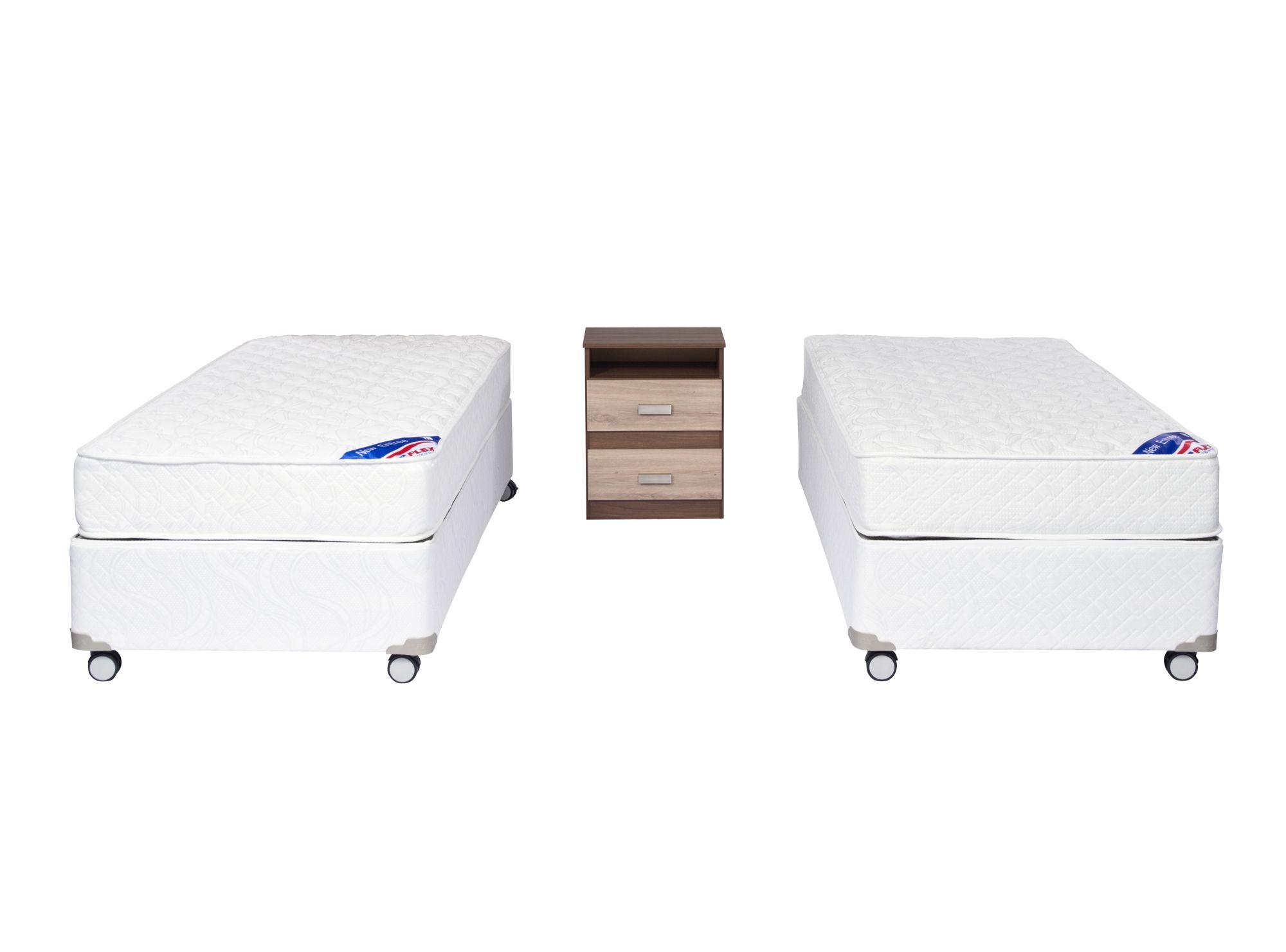 Dúplex box americano 1 plaza New Entree + velador Flex-0