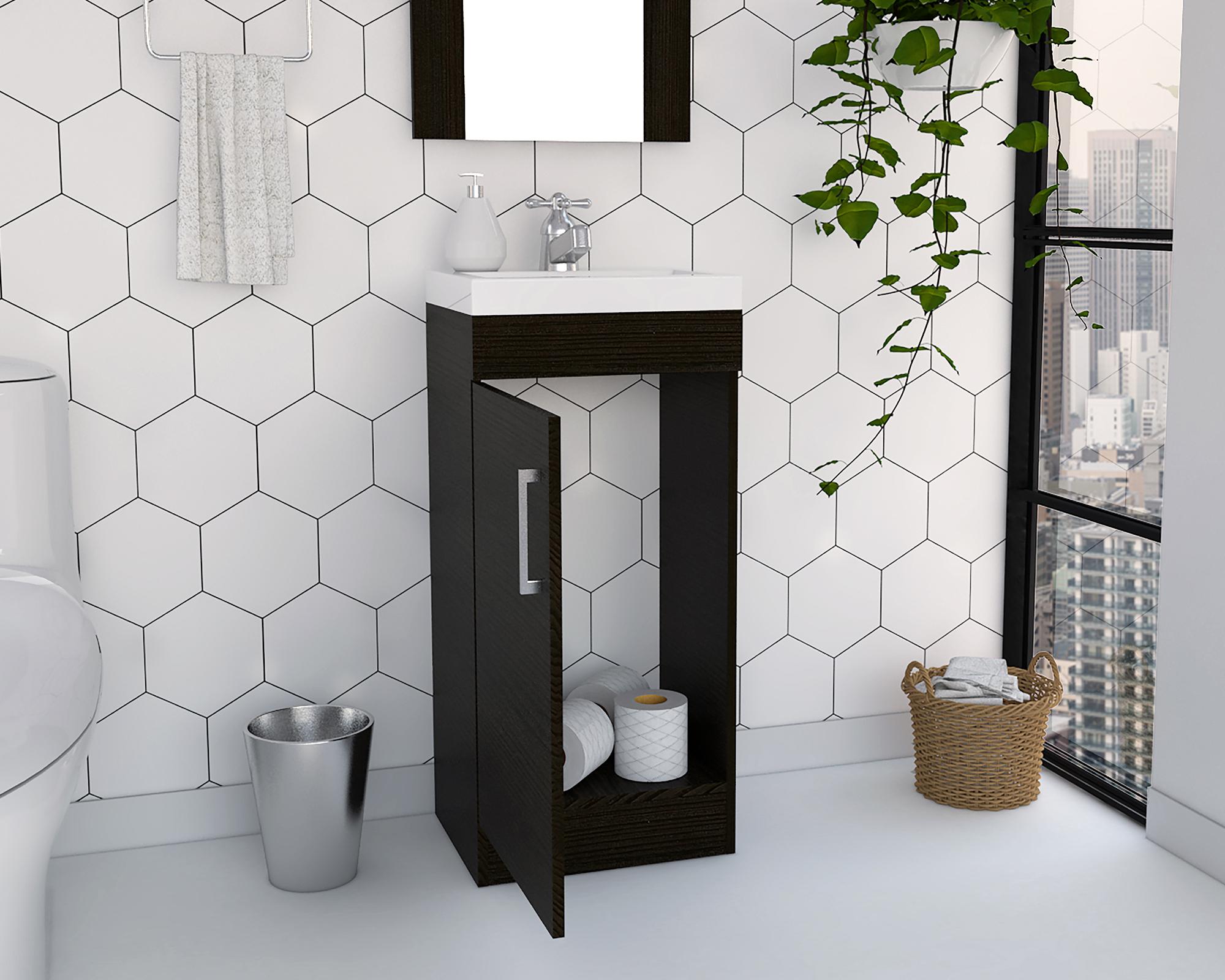 Mueble vanitorio 40 cm Madrid wengue TuHome-10