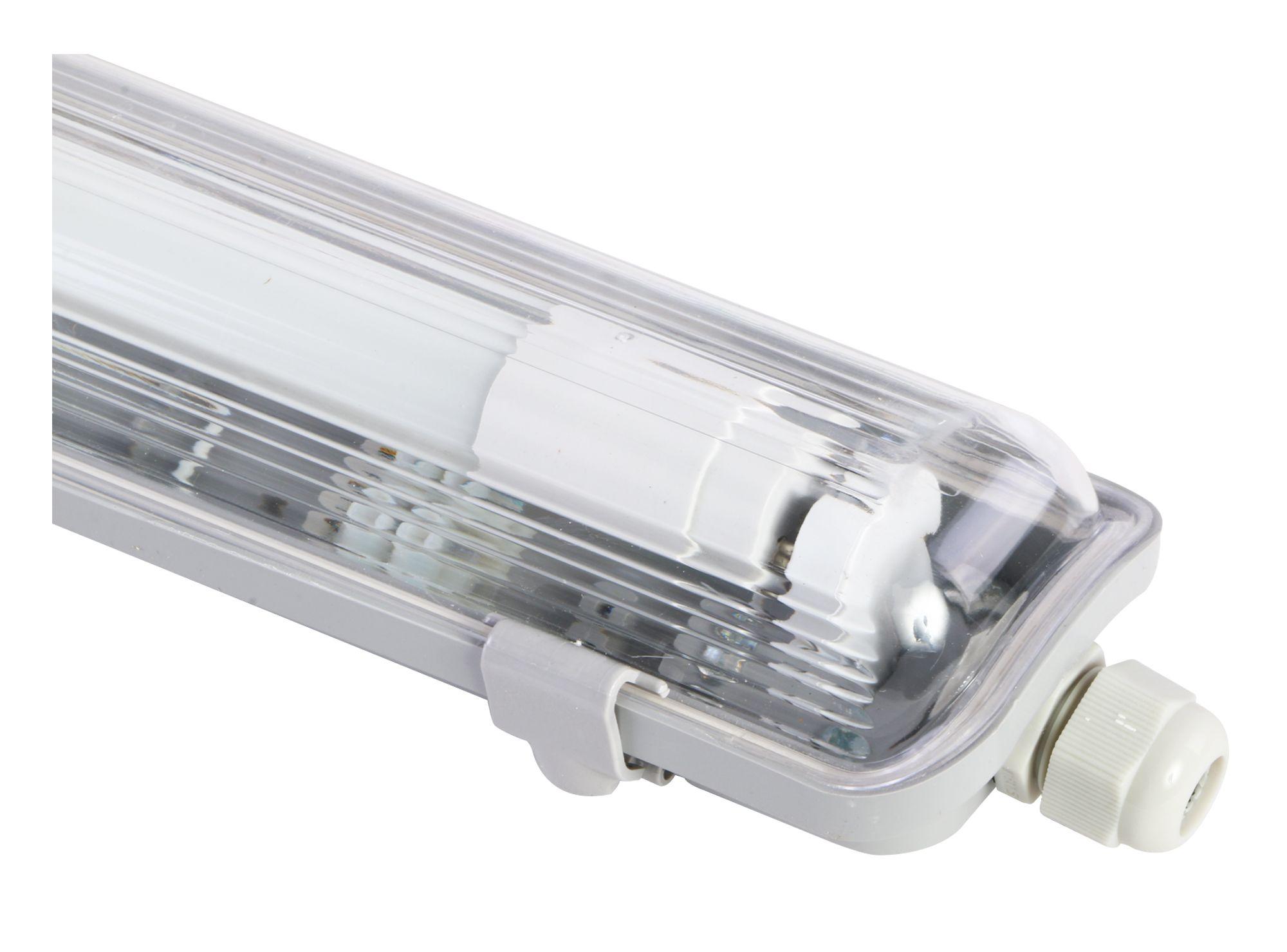 Equipo estanco 1L LED 126cm blanco/gris Drl-1