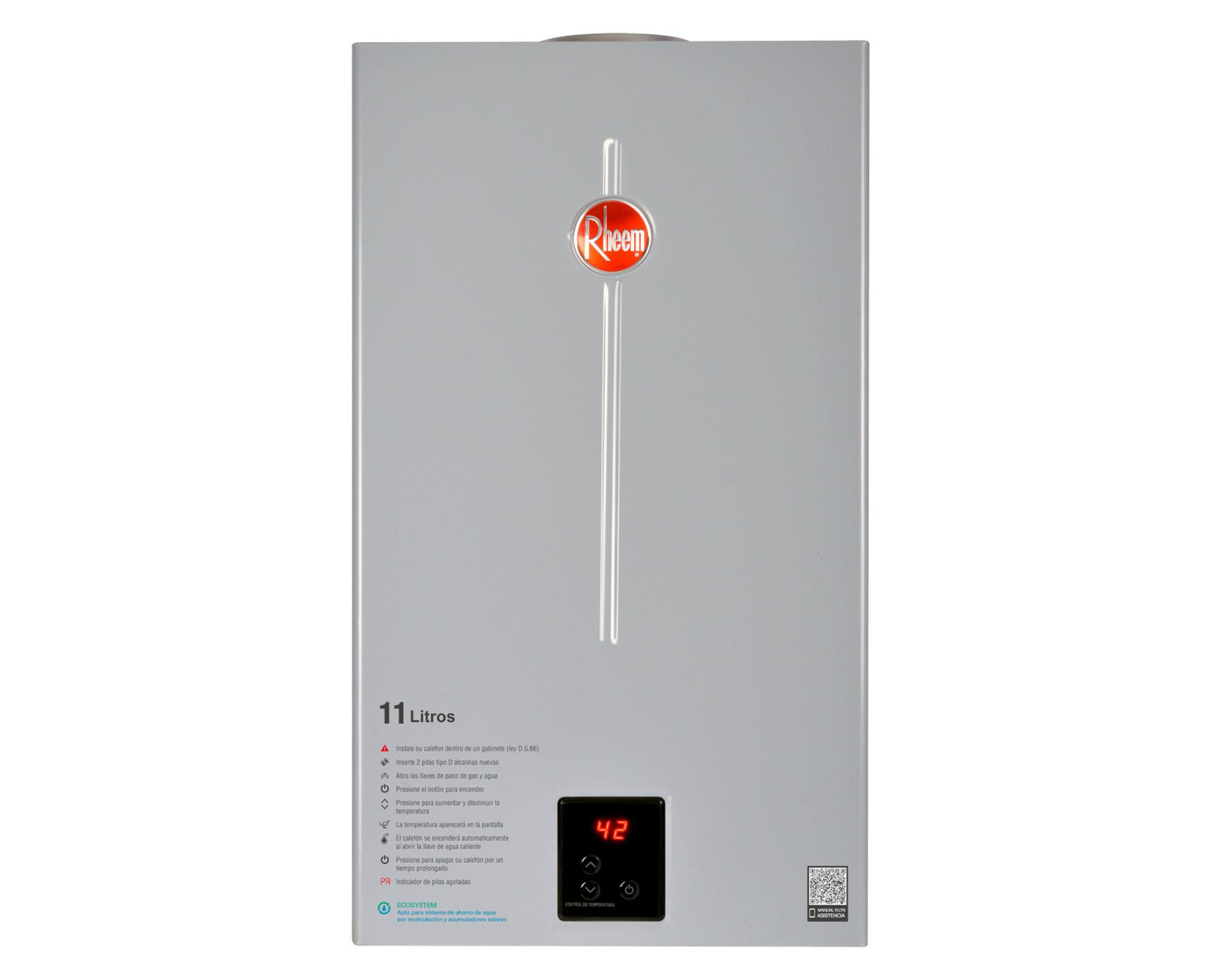 Calefont tiro natural 11 litros gas licuado Prestige Rheem-0