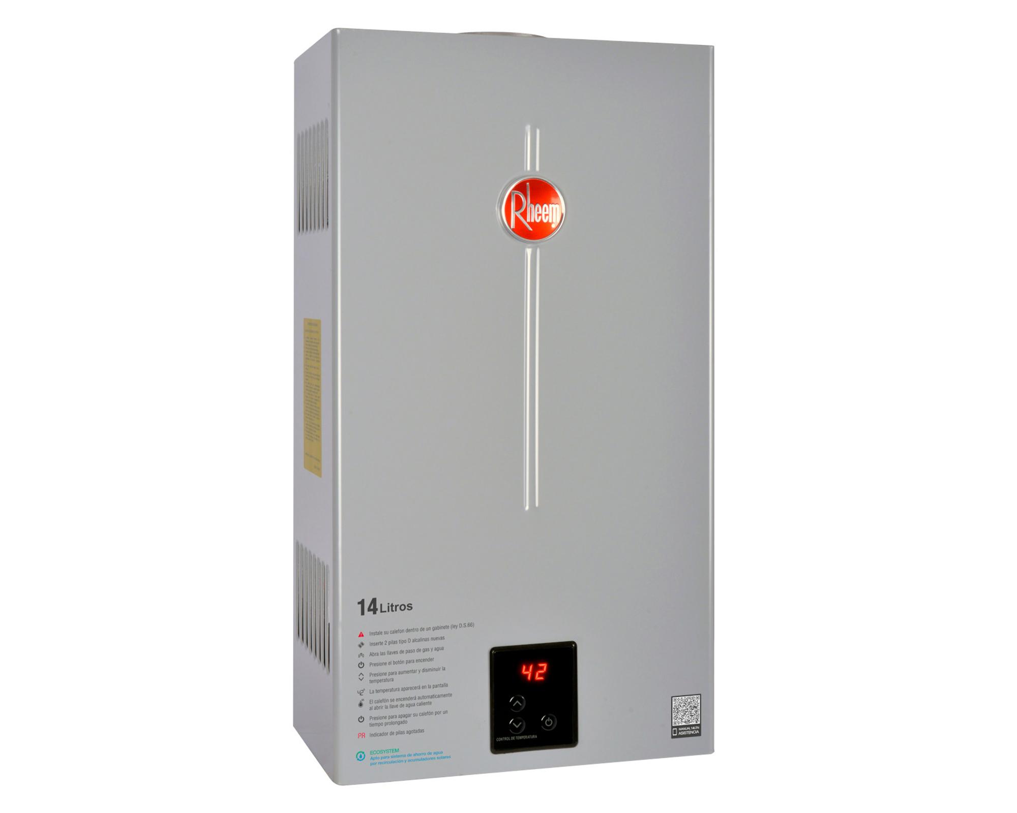 Calefont tiro natural 14 lt gas licuado Prestige-2