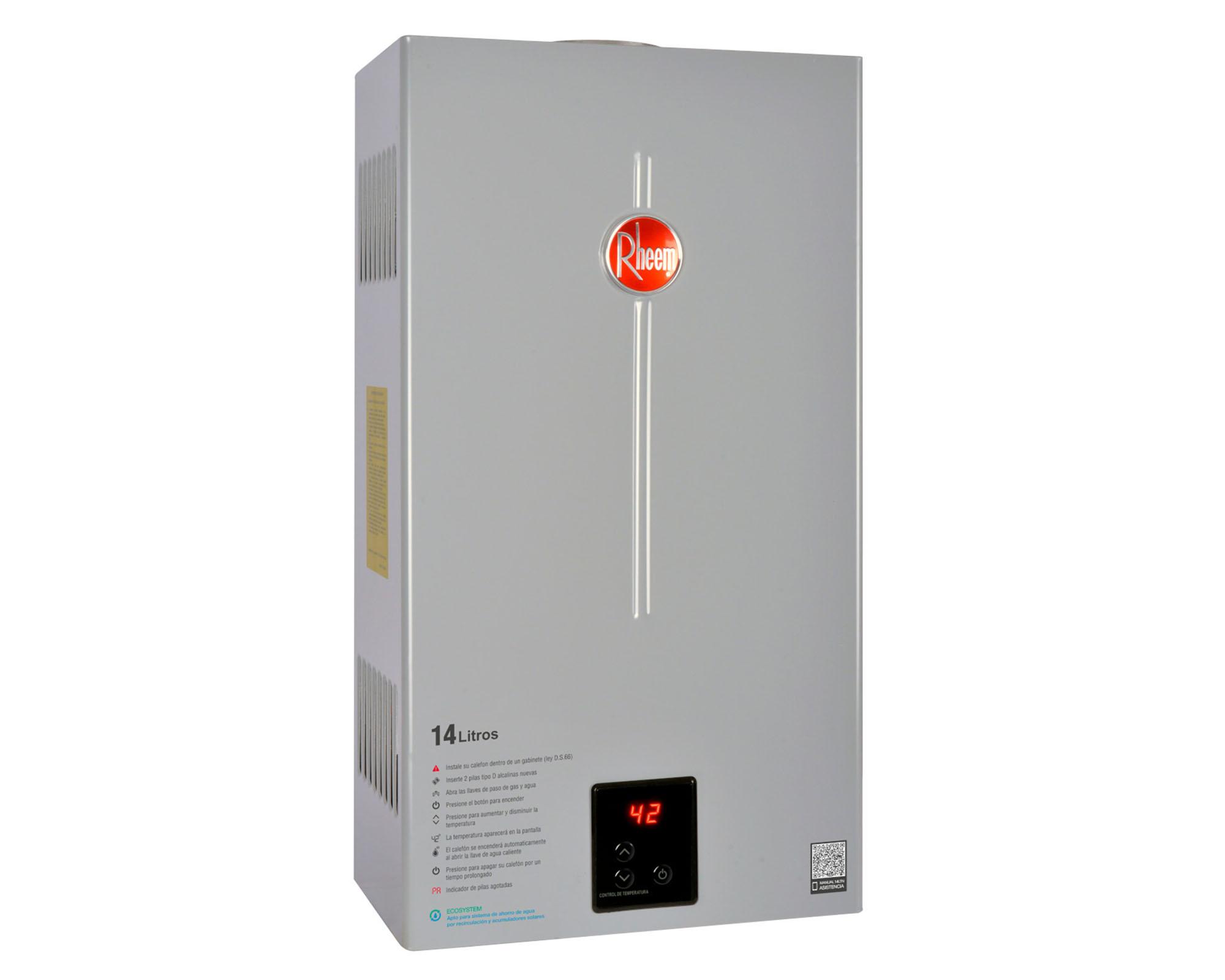 Calefont tiro natural 14 litros gas natural Prestige Rheem-2