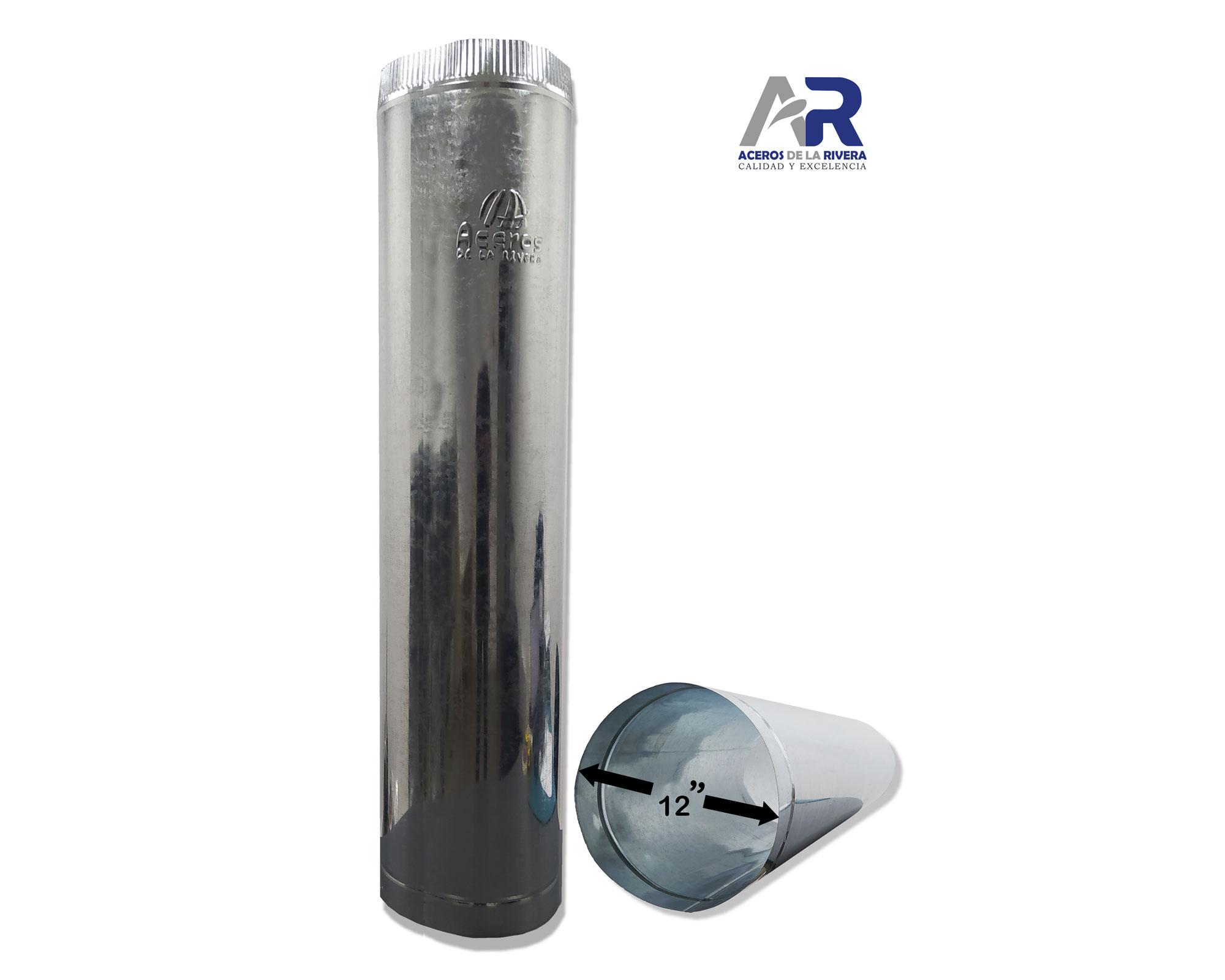 Tubo galvanizado 12'' espesor 0,35 mm Aceros de la Rivera-0