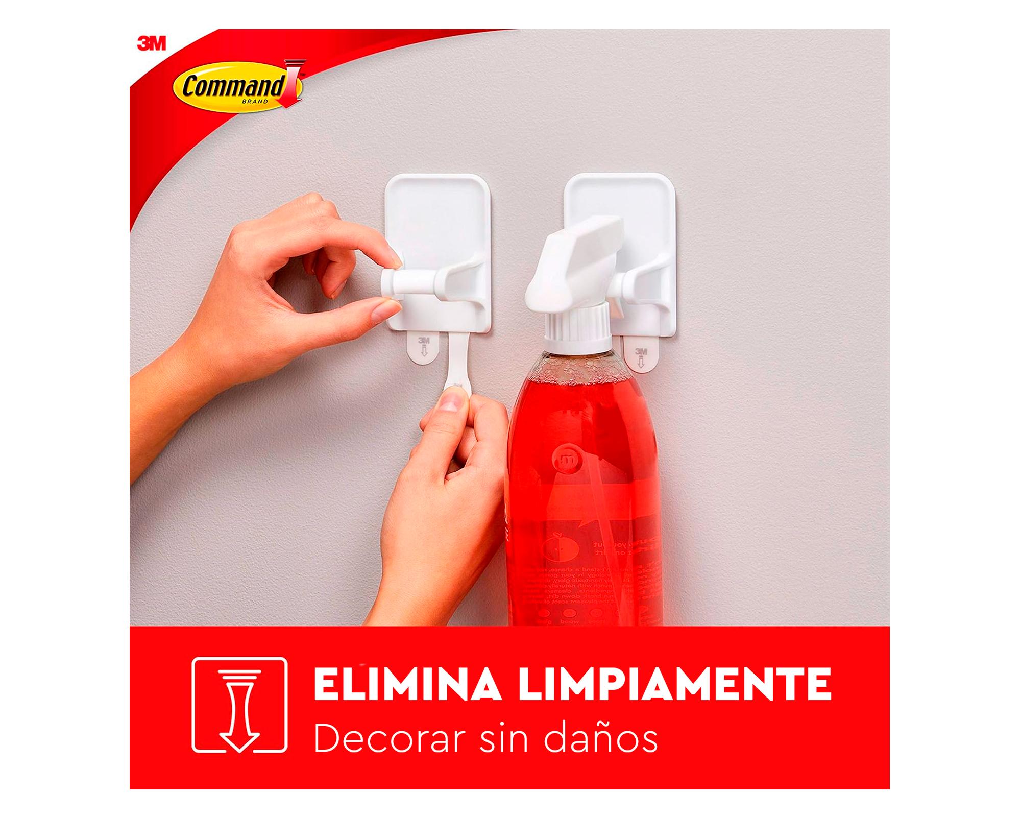 Pack de 2 ganchos porta botella blanco Command-5