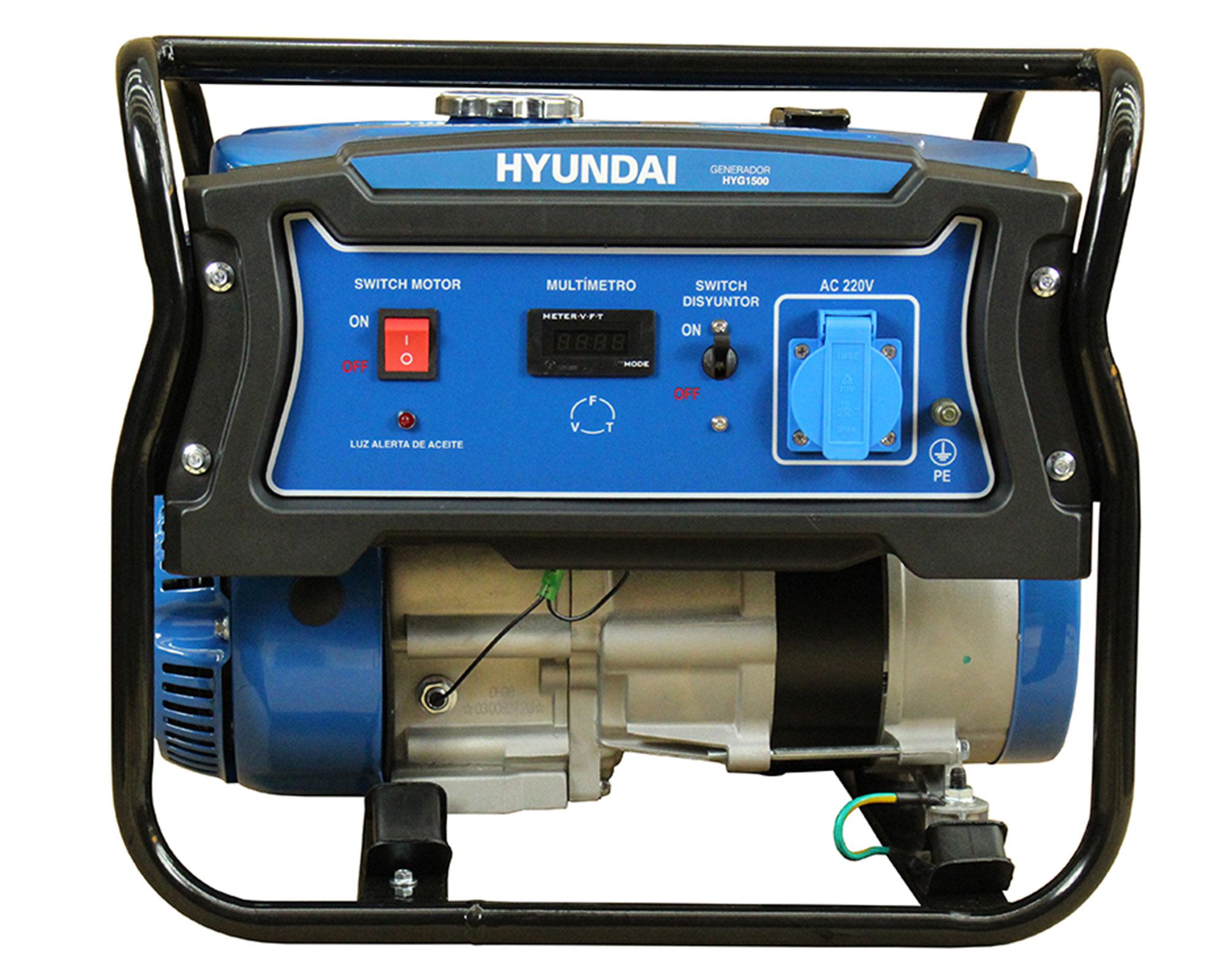 Generador a gasolina manual 1100W 6 lt 82HYG1500 Hyundai-0