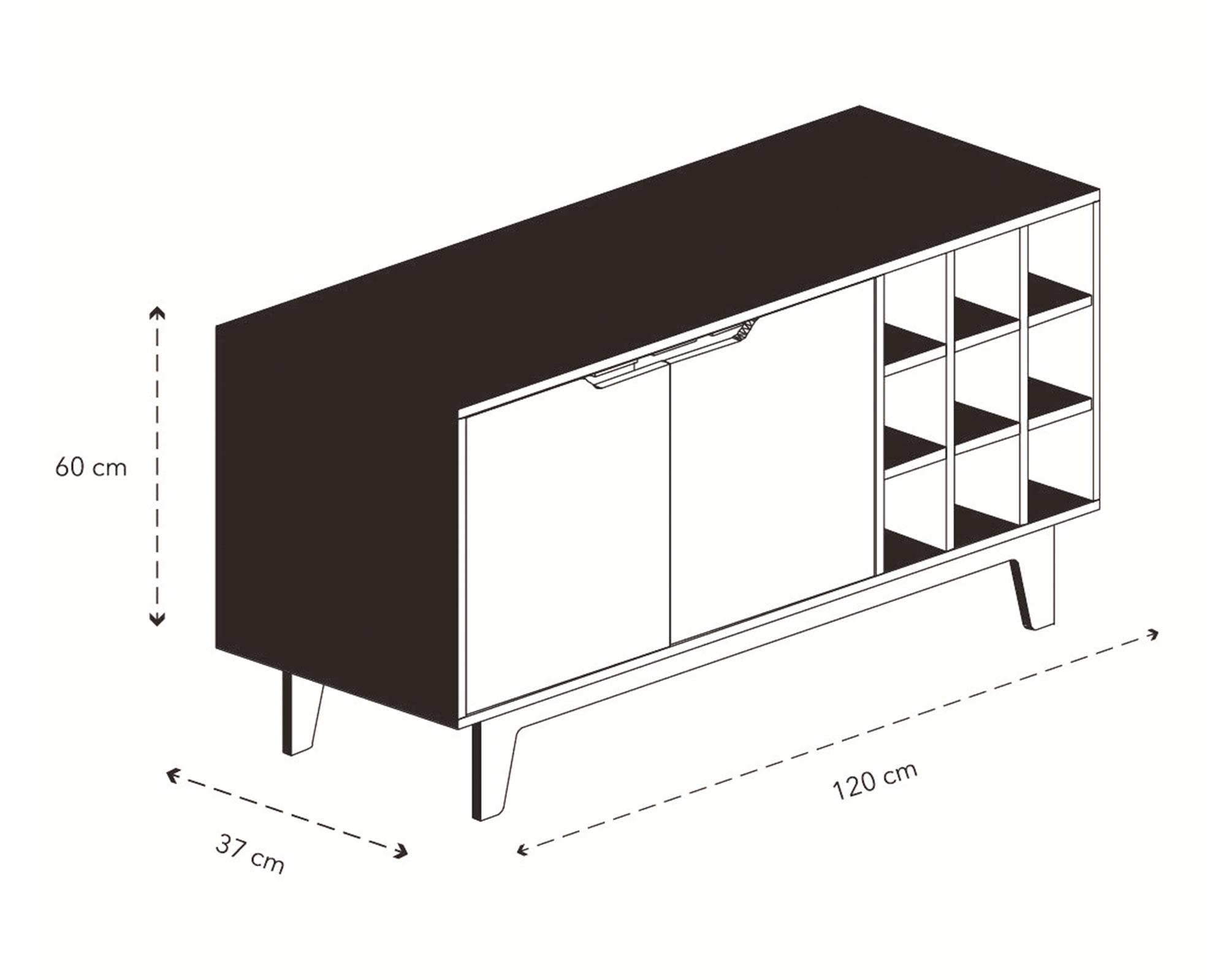 Rack Kazan carvalo/blanco Mobikit-3